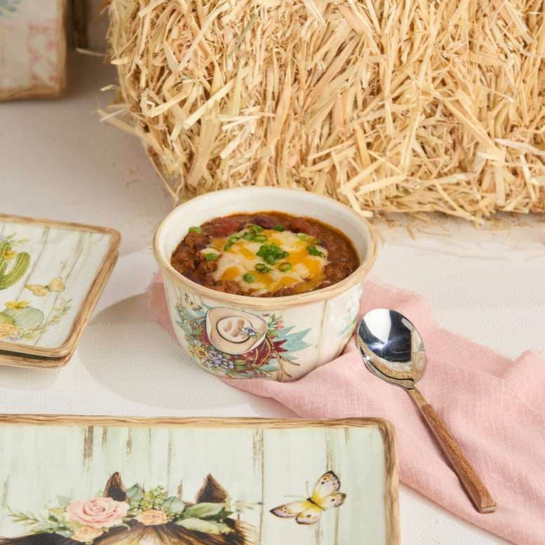 Floral Farm Ice Cream Bowls - Ceramic Dessert Dishes for Gelato, Pudding & Fruit - Perfect for Parties, Picnics & Home Decor