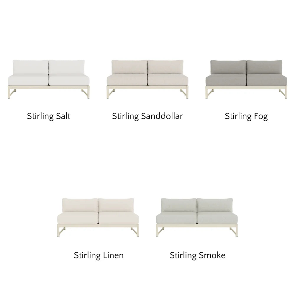 Breeze XL Outdoor 2-Seat Armless Sofa - Waterproof Patio Furniture for Garden, Poolside & Balcony Relaxation