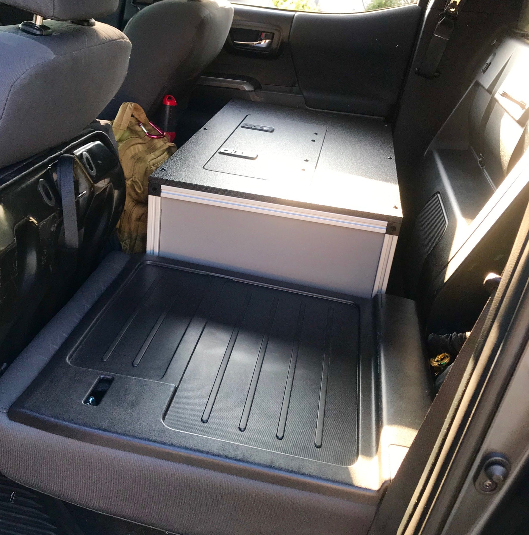 2005-2023 Toyota Tacoma Double Cab 2nd Row Single Drawer Storage Module (60% Passenger Side) - Perfect for Truck Organization & Road Trips