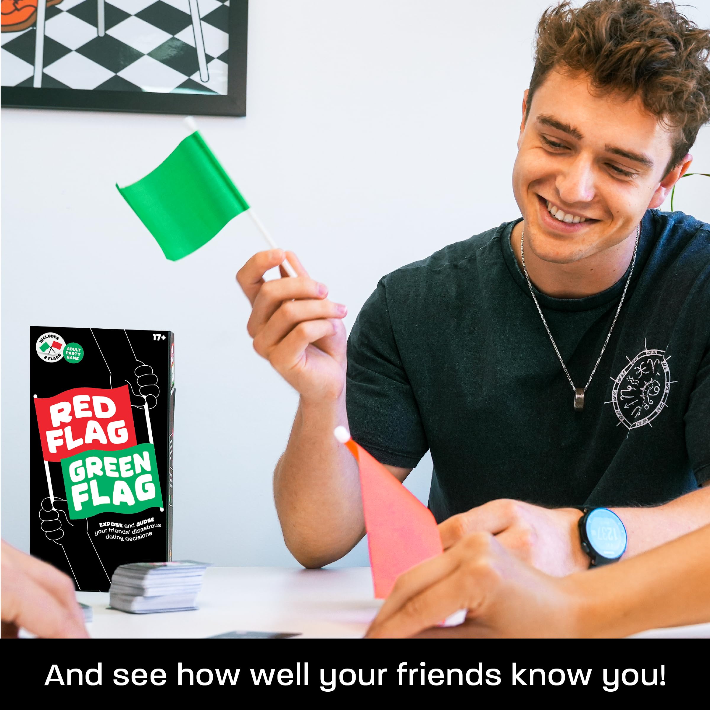 Lucky Egg - Fun Red Flag Green Flag Party Game for Adults - Judge Your Friends' Dating Decisions with 230 Diverse Questions - Hilarious Adult Board Game for Parties & Game Nights - Perfect for Bachelorette Parties, Girls Night Out & Couples Game Night