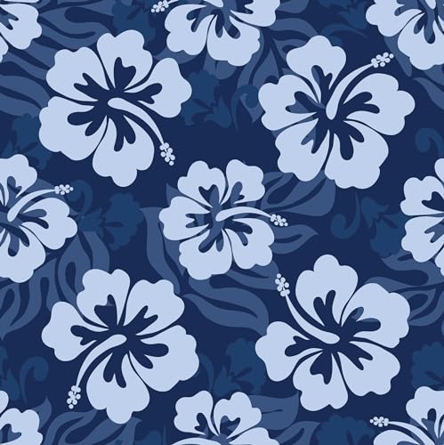 Blue Hawaiian Print