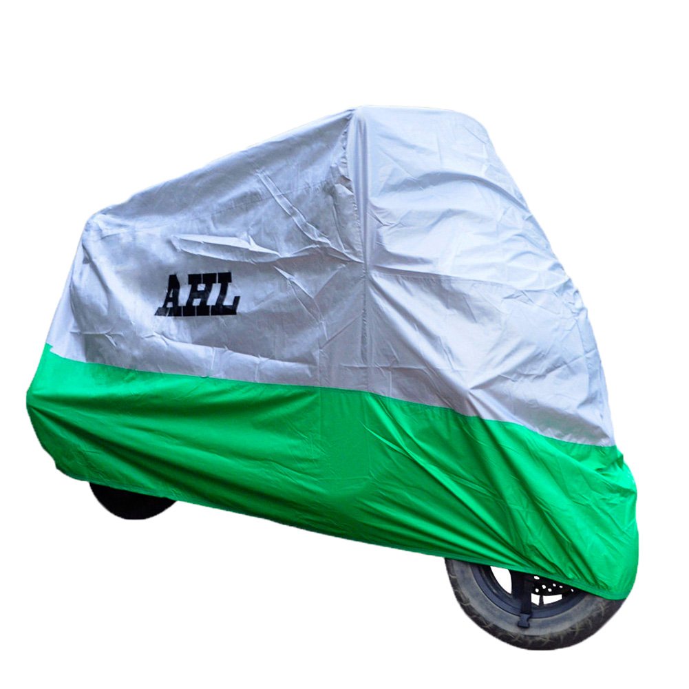 **AHL All-Weather Waterproof Motorcycle Cover - Dustproof, UV Protective & Breathable for Indoor/Outdoor Use (XXL, G) - Ideal for Garage, Travel & Long-Term Storage**