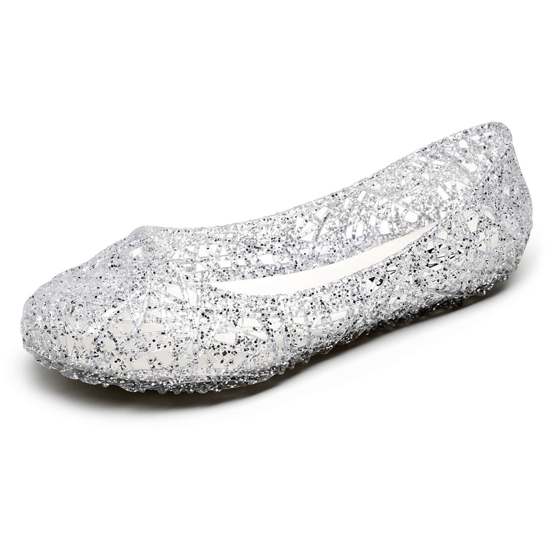 Stunning Women's Jelly Sandals - Slip On Crystal Clear Beach Shoes for Summer | Soft Hollow Ballet Flats for Women | Perfect for Poolside, Beach Vacations & Casual Outings