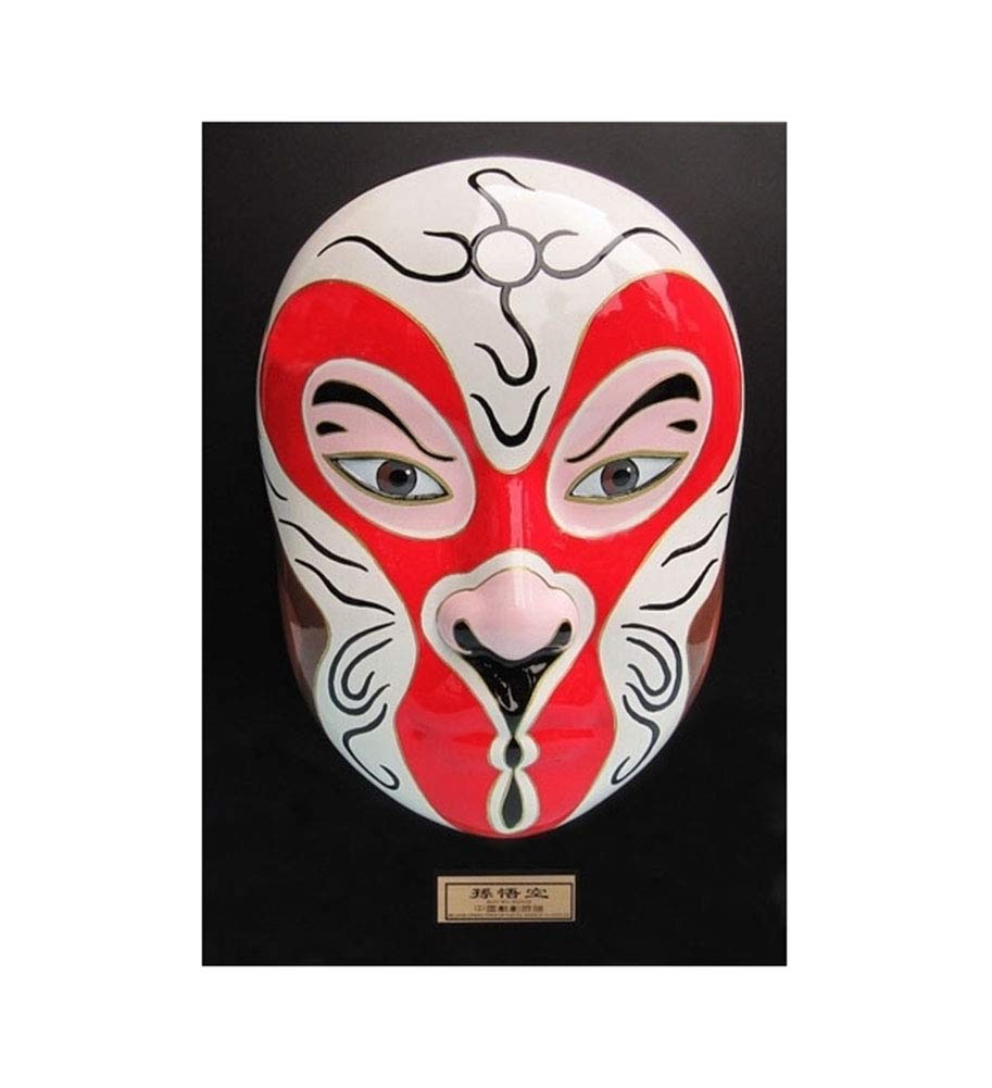 East Majik Peking Opera Mask - Chinese Drama Monkey King Wall Art Décor for Home & Theater | Perfect for Asian-Themed Rooms, Cultural Displays & Stage Performances