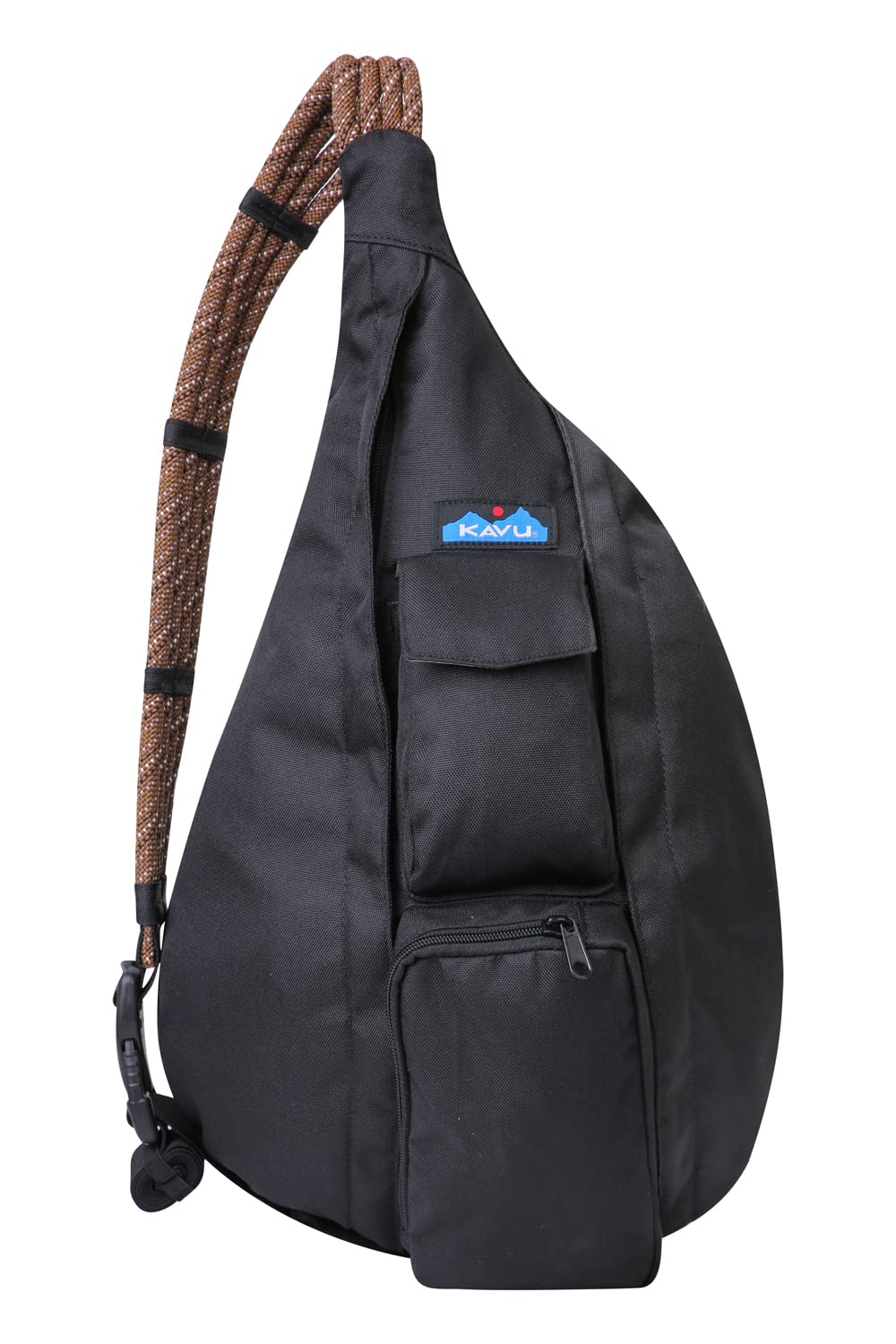 KAVU Rope Sling Crossbody Bag - Lightweight Compact Shoulder Bag for Men & Women - Perfect for Travel, Hiking & Everyday Use - Jet Black