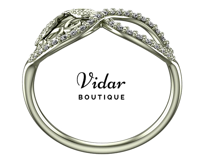 Infinity White Gold Wedding Ring for Women - Elegant 14K Solid Gold Band for Brides, Engagement & Anniversary Gifts | Perfect for Proposals, Weddings & Romantic Occasions