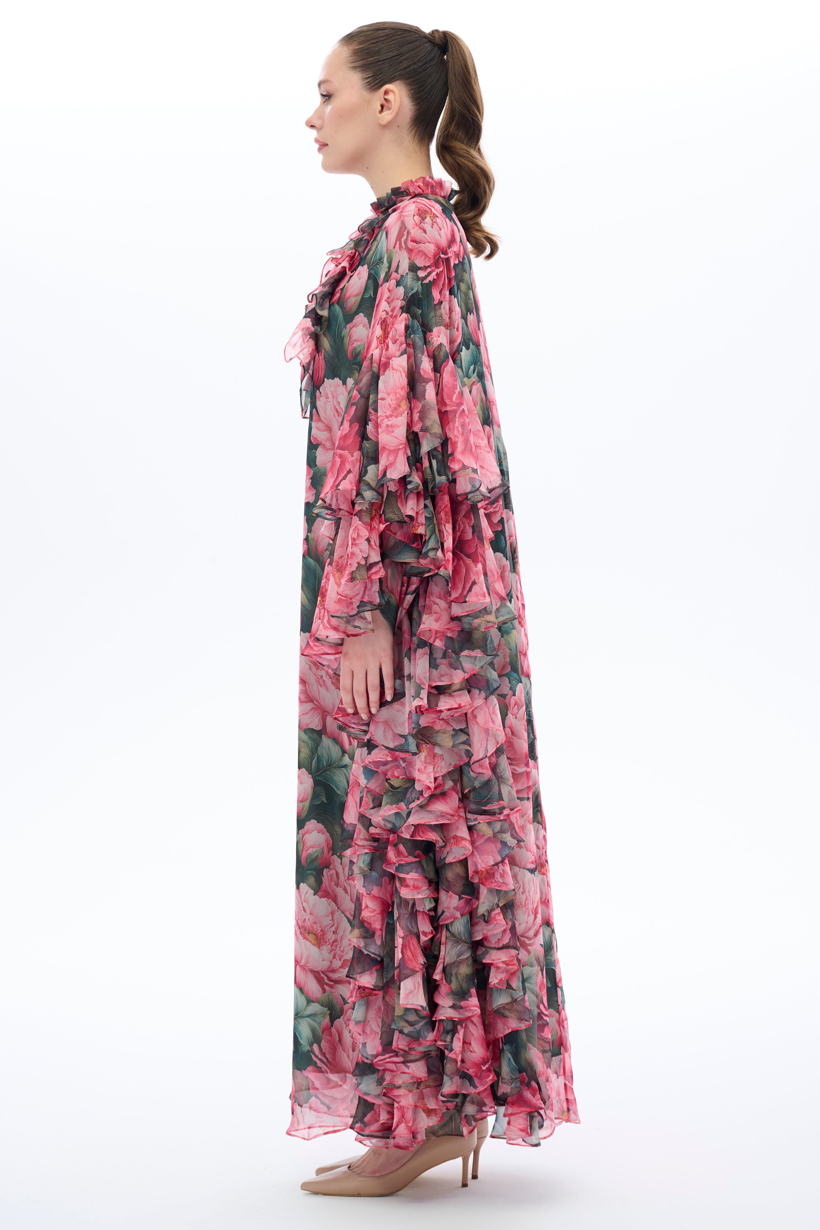 Floral Embroidered Caftan Dress for Women - Boho Chic Beach Cover Up, Poolside Lounge & Summer Vacation Outfit