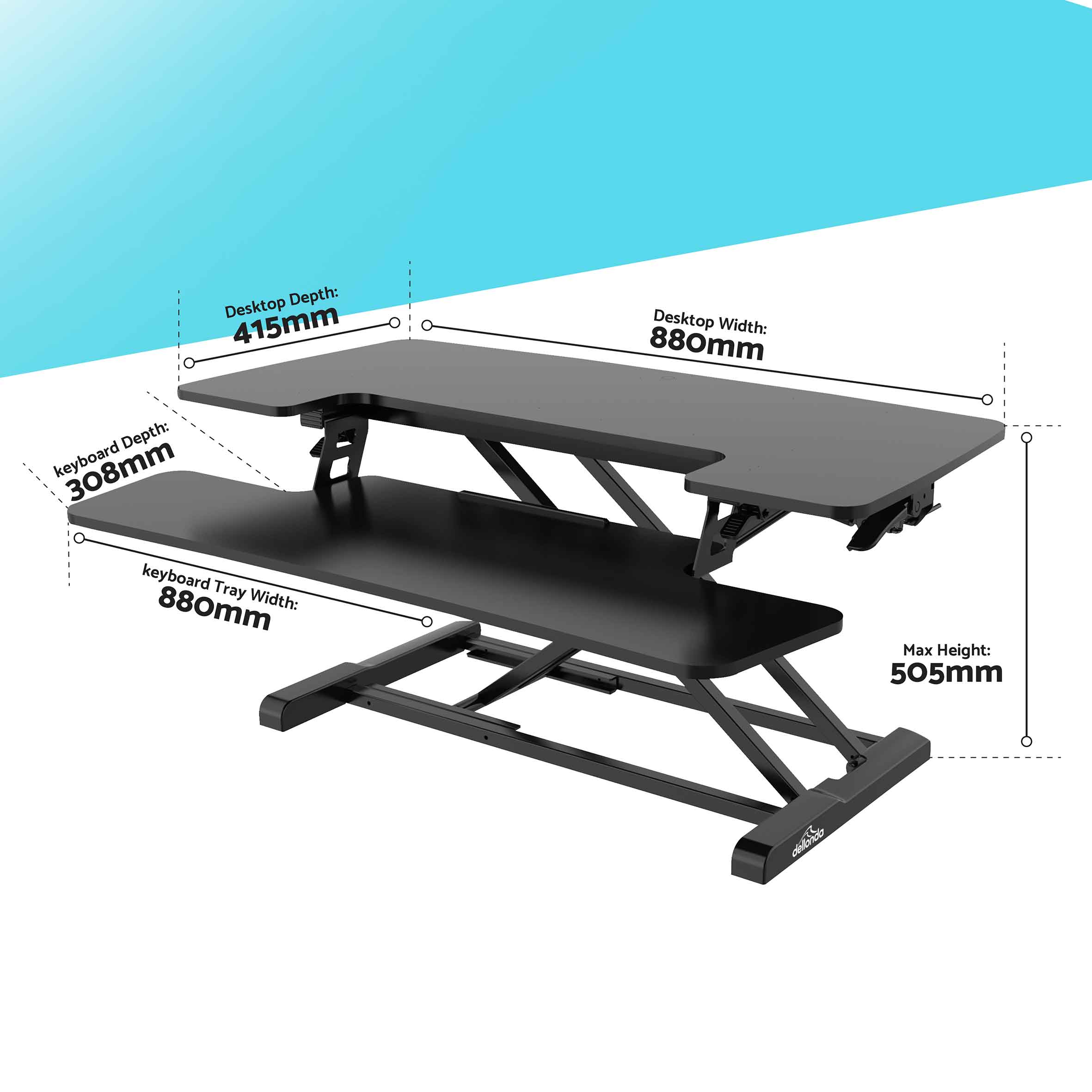 Height Adjustable Standing Desk Converter Riser - 35