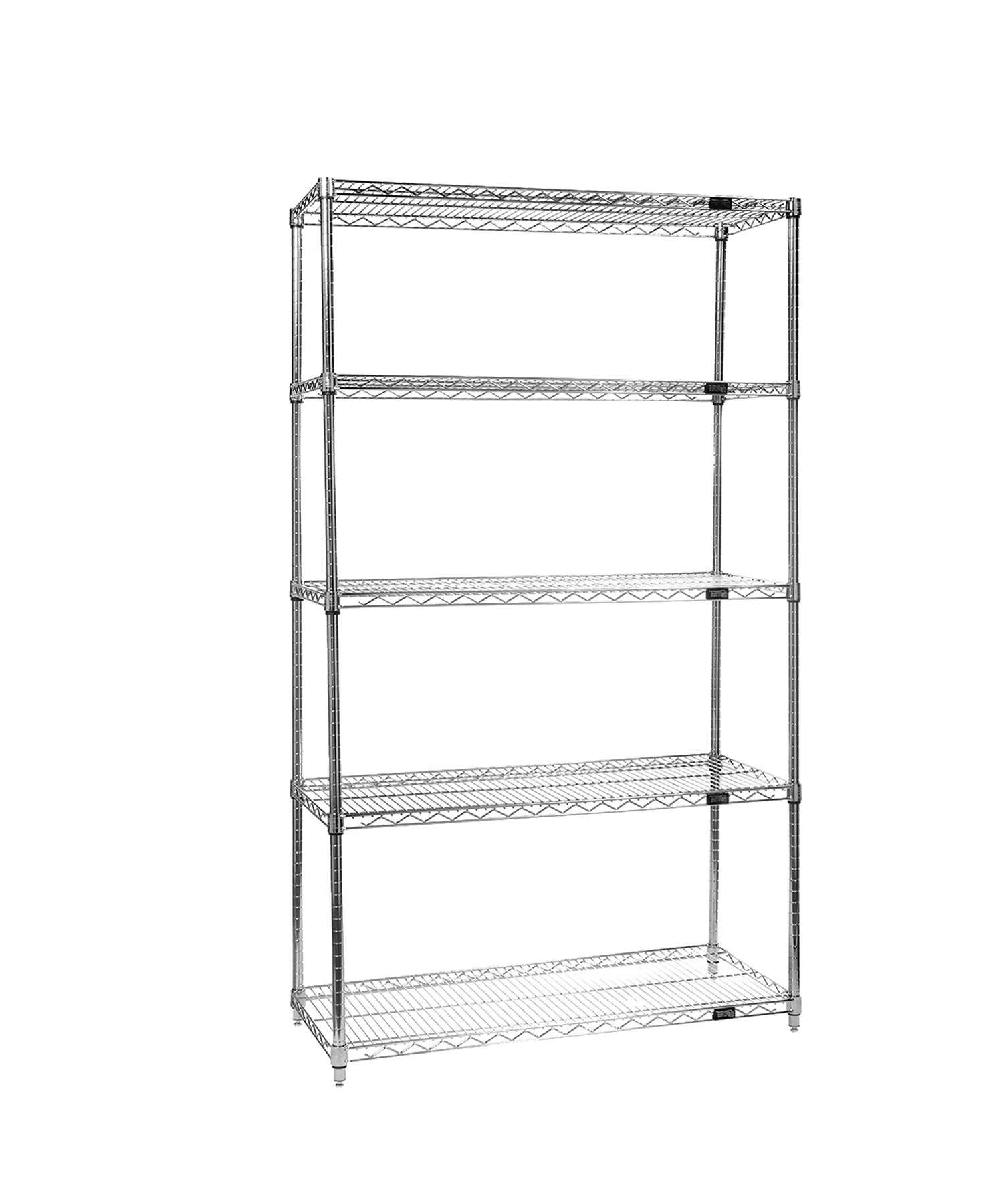 Quantum Storage Systems WR63-1836C-5 Chrome Wire Shelving Starter Kit - 5-Tier 63