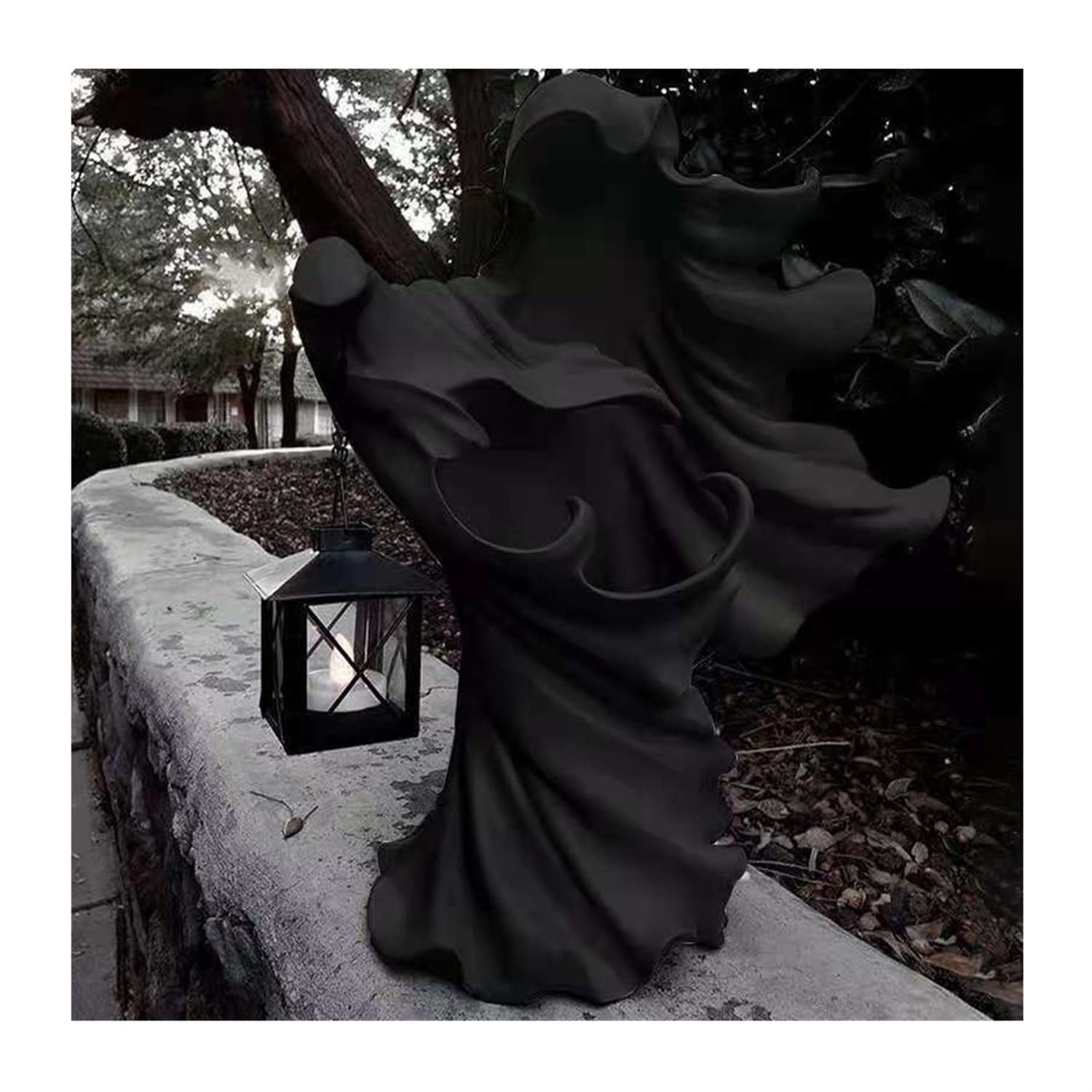 2022 New Hell Messenger with Lantern - Realistic Resin Ghost Sculpture for Halloween Decor | Spooky Garden Statue, Witch Decoration & Themed Gift | Perfect for Halloween Party, Haunted House & Outdoor Yard Display