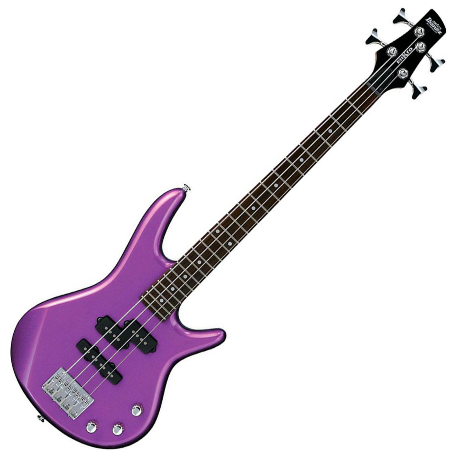Ibanez GSRM20 MPL Metallic Purple Mikro Compact 4-String Electric Bass Guitar - Perfect for Beginners, Travel & Small Spaces | Rock, Jazz & Studio Recording