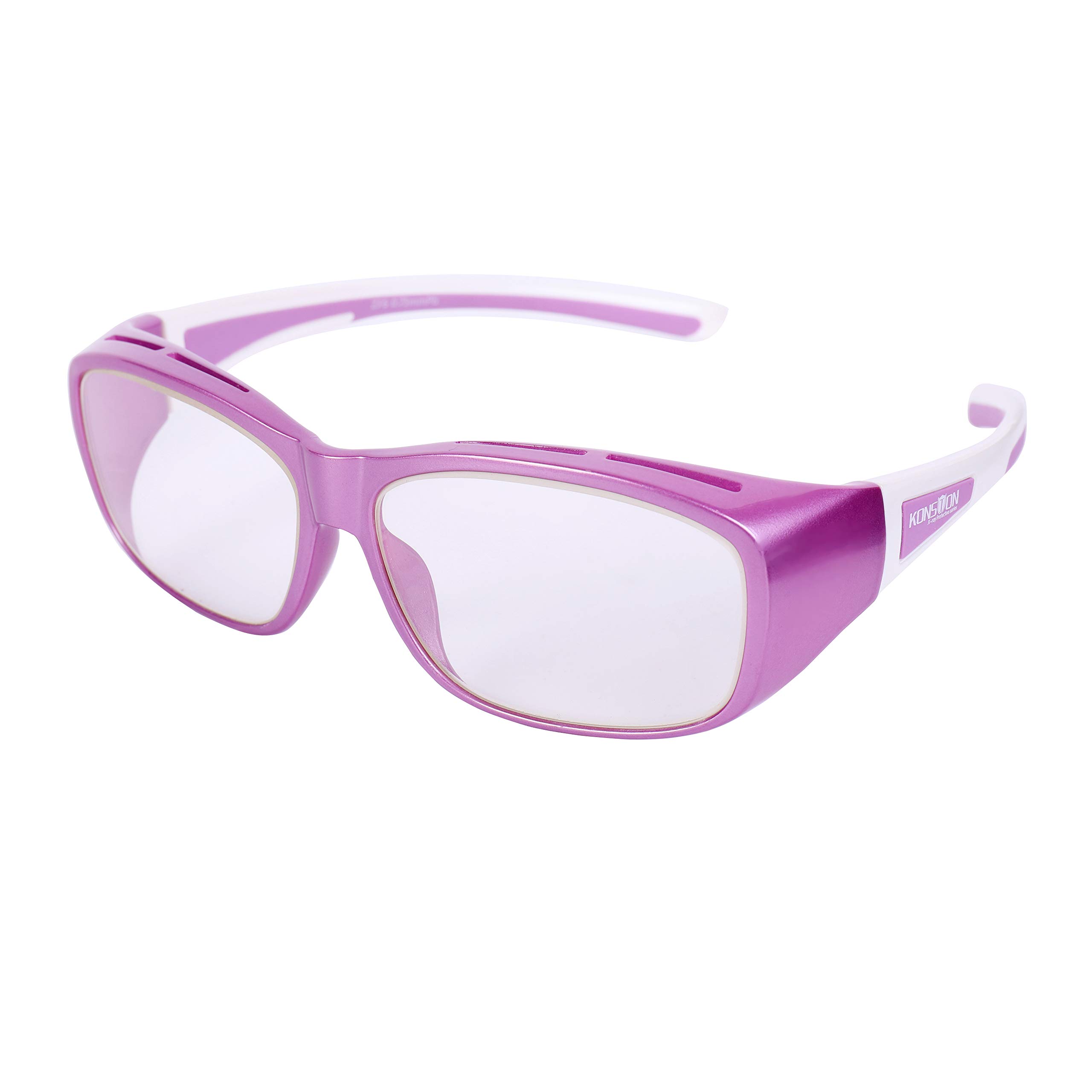 0.75mm Lead X-Ray Safety Glasses with 0.75mm Pb Protection - Purple Lens (2.4x2.4x6.4 inches) for Dental, Medical & Industrial Radiation Shielding