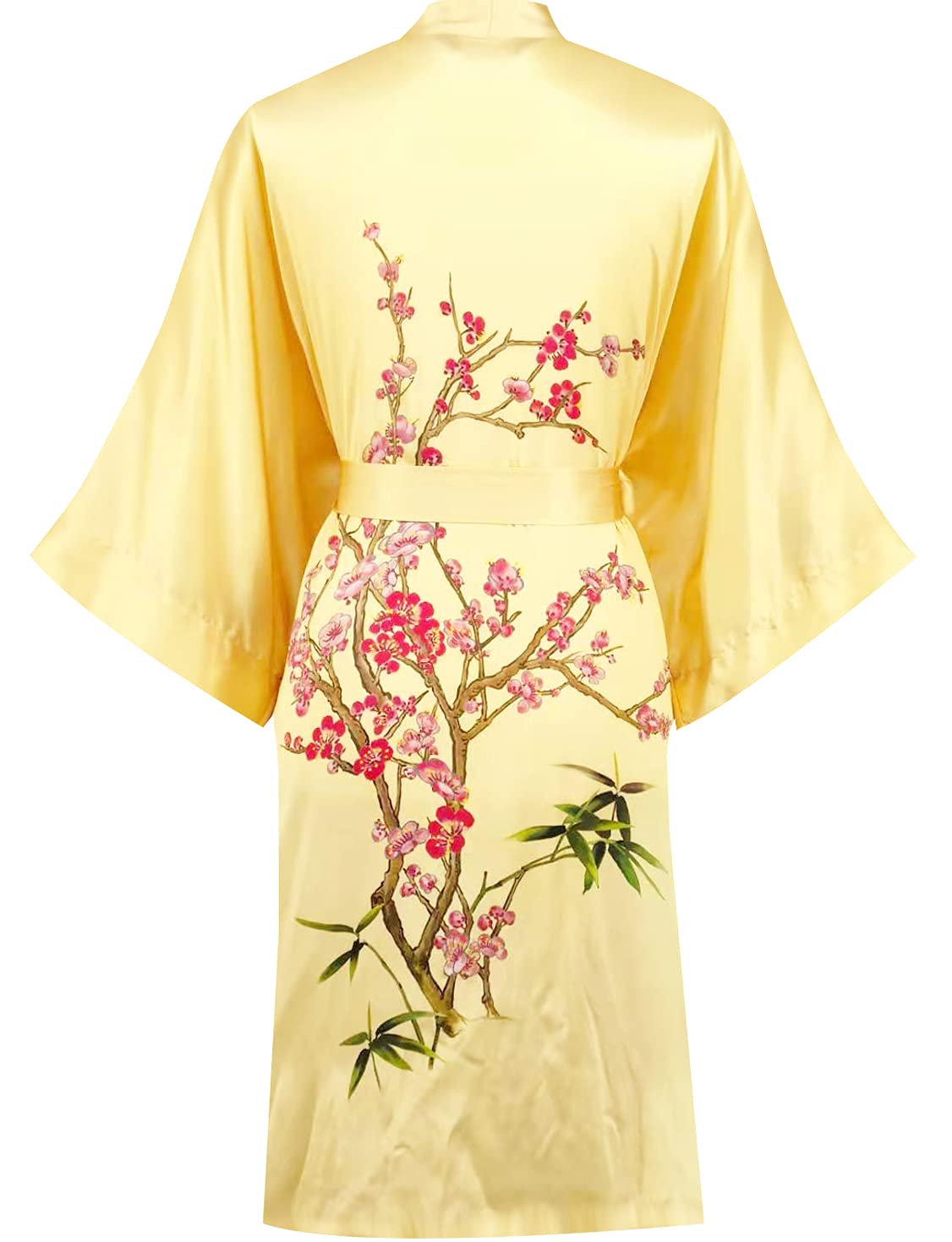 Women's 100% Silk Kimono Robe - Short Sleeve Bathrobe & Pajama Set for Spa, Lounge & Sleepwear | Lightweight Luxury Loungewear for Home Relaxation