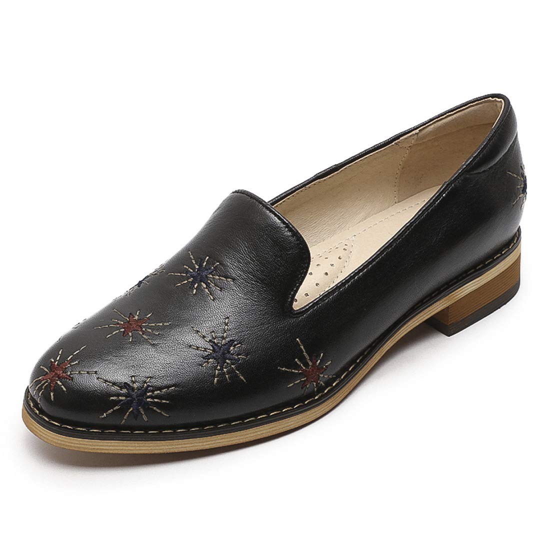 Women's Leather Penny Loafers Slip-On Flats - Comfortable Office Shoes for Professional Women | Perfect for Business Casual, Work & Everyday Wear
