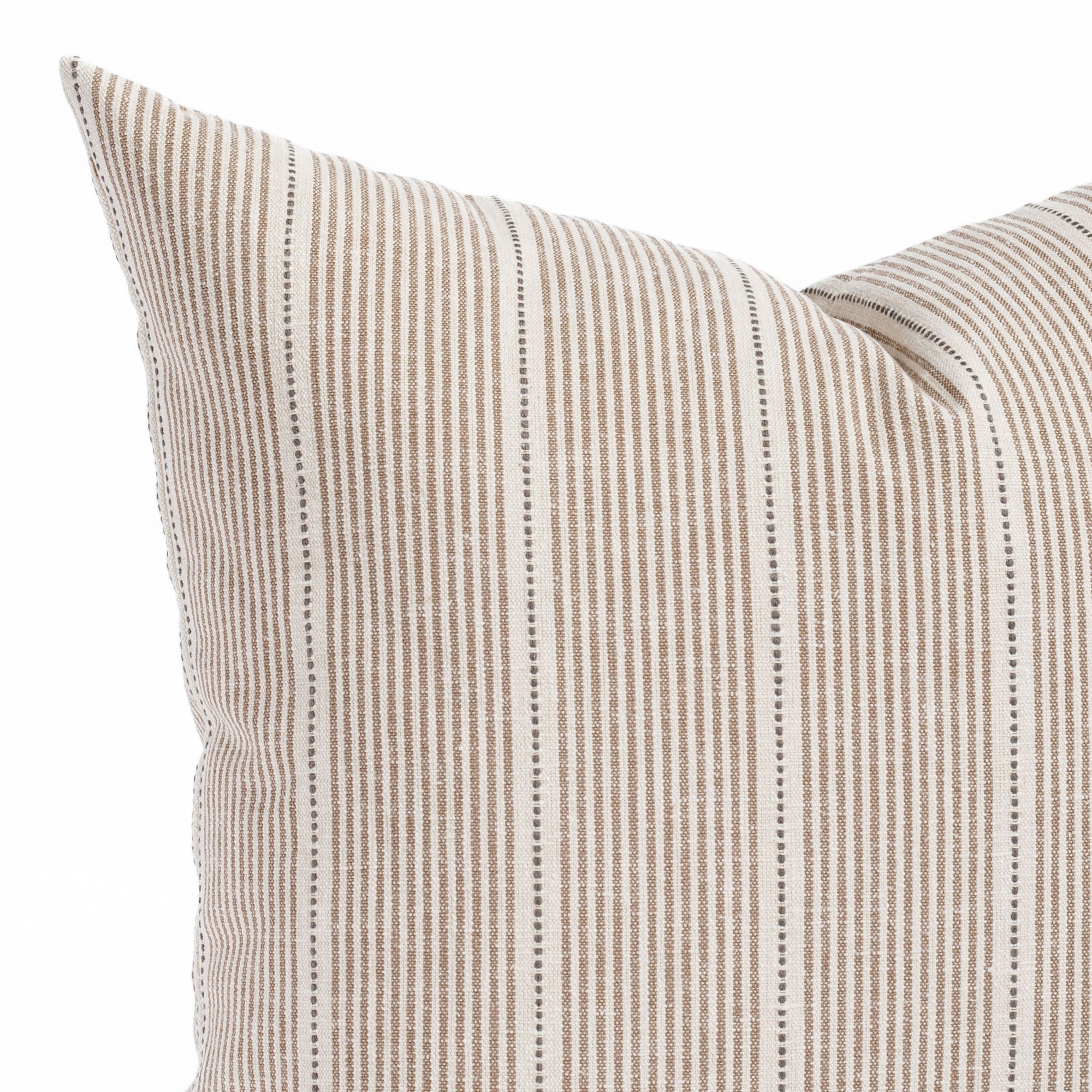 Harper Stripe 20x20 Decorative Throw Pillow Cover - Soft Cotton Square Cushion Case for Sofa, Bed, Living Room & Coffee Shop Decor