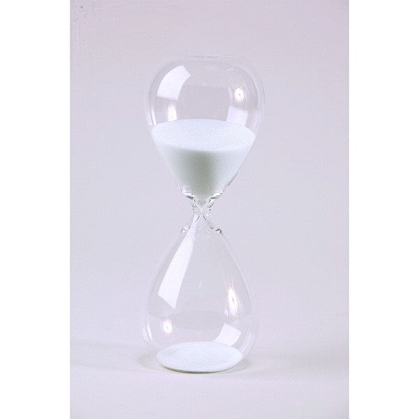 30 Minute Modern Glass Timer - Tall, Elegant Kitchen Timer for Cooking, Baking, and Productivity (Black, White, Gold) | Perfect for Home, Office, and Classroom Use