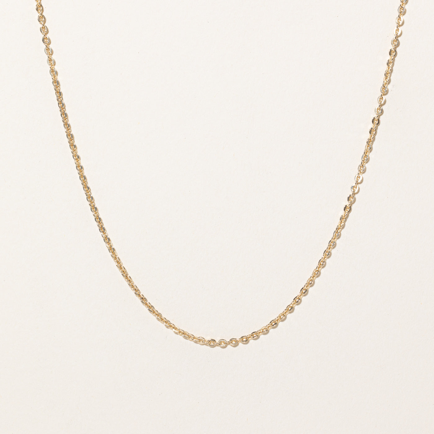 10k Yellow Gold Rolo Link Chain Necklace 18 Inch - Elegant Layering Piece for Women, Perfect for Everyday Wear & Special Occasions