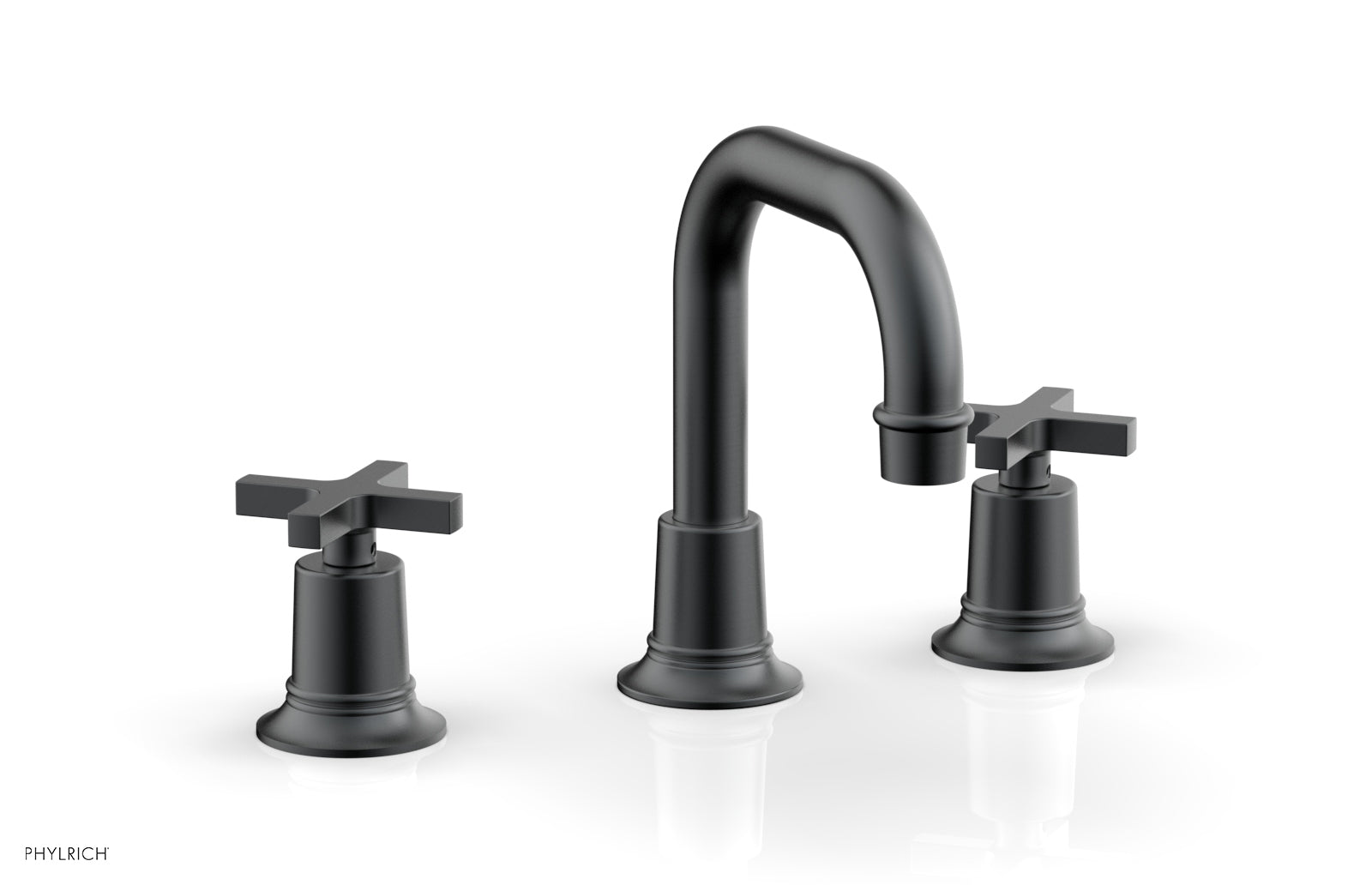 HEX MODERN Widespread Bathroom Faucet - 8 Inch Centerset Cross Handles Brushed Nickel for Sink Vanity - Perfect for Modern Home & Commercial Restroom Use
