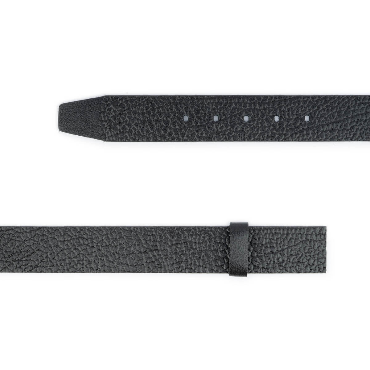 Men's Black Pebble Grain Leather Belt Strap Replacement for Cartier Buckles - Durable Dress Belt for Business, Formal & Casual Wear