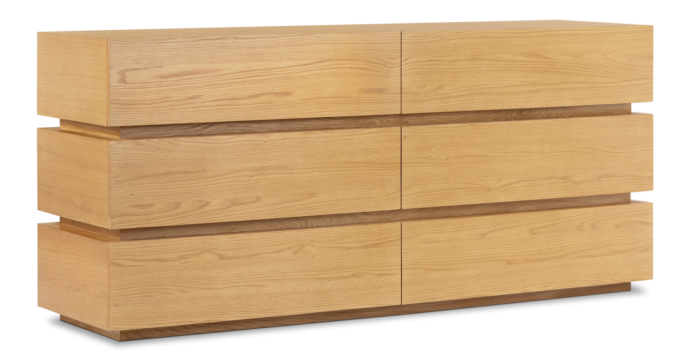 Pino 6-Drawer Wooden Dresser for Bedroom - Modern Storage Chest with Smooth Gliding Drawers | Perfect for Organizing Clothes, Bedding & Accessories in Home, Dorm or Nursery