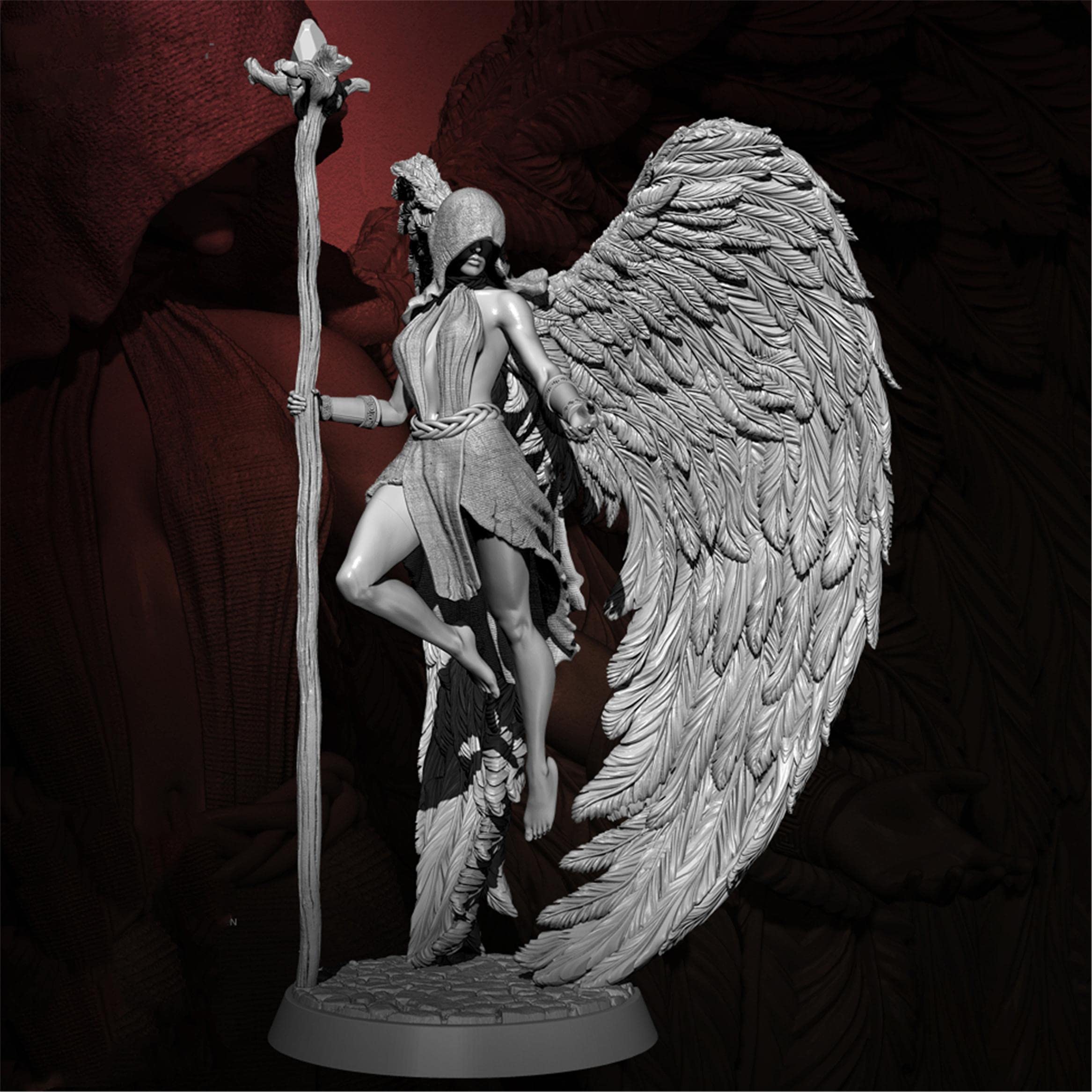 1/24 Scale Ancient Fantasy Female Mage Warrior Resin Model Kit - Unassembled & Unpainted Miniature Soldier Figure for Wargaming, D&D, Tabletop RPG, and Collectors (HD6-78) - Perfect for Painting, Customizing, and Display