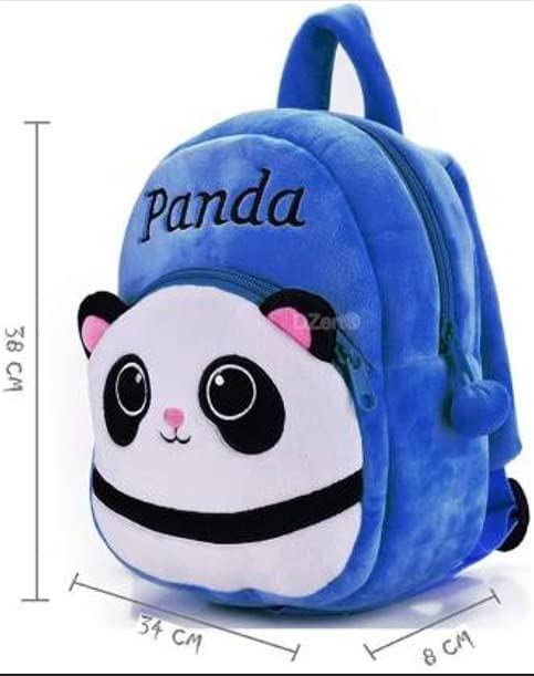 JNS Blue Panda Plush Backpack for Kids - Soft Material School Bag, Cute Cartoon Toy Gift for Boys & Girls Ages 2-6 | Perfect for Preschool, Daycare, Travel & Birthday Decorations