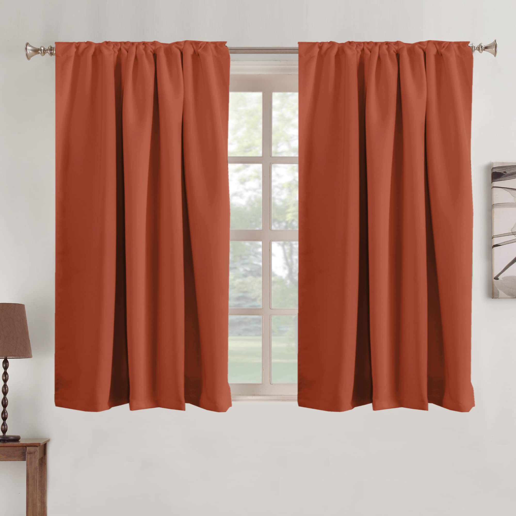 Thermal Insulated Blackout Curtains for Small Windows - 52