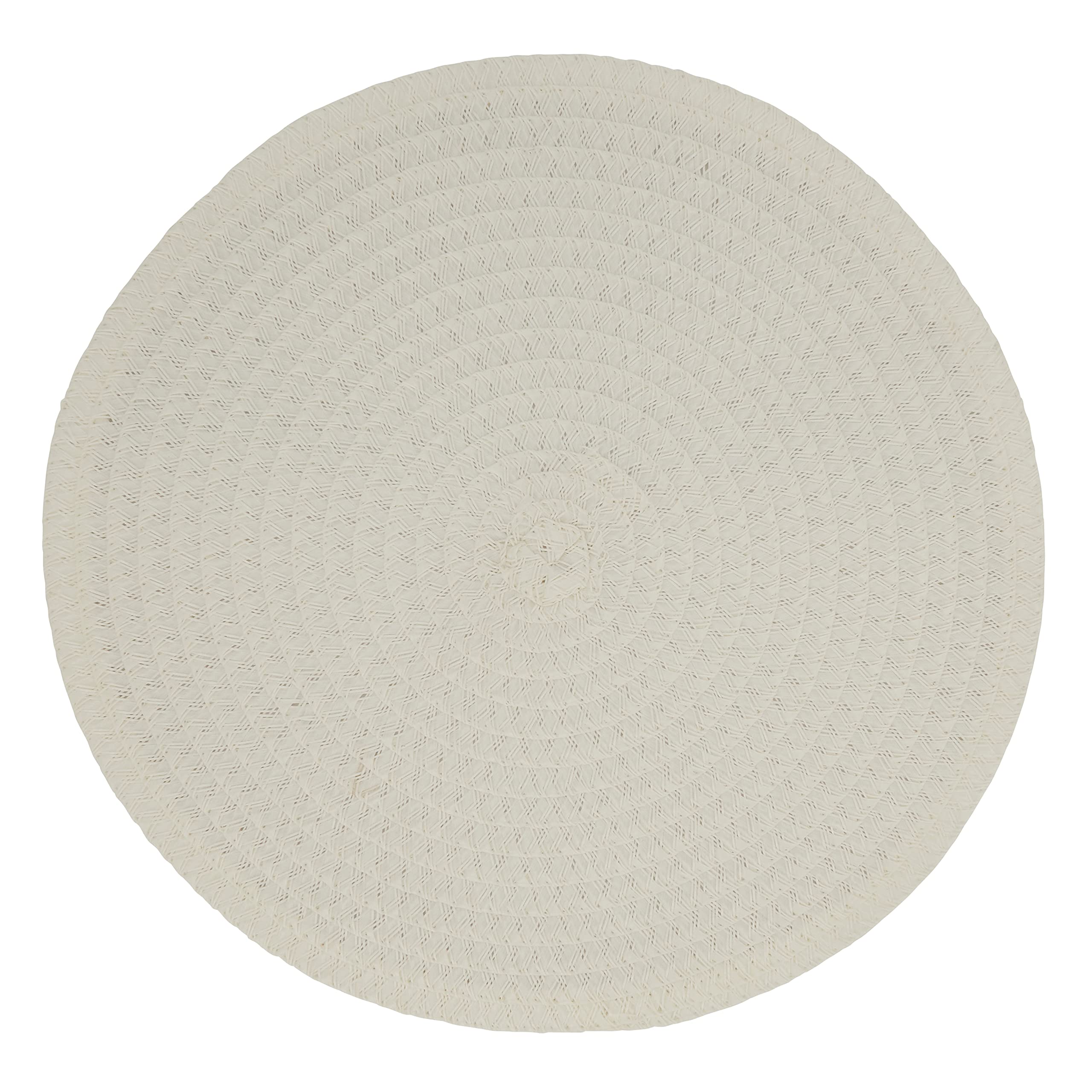 Round Non-Slip Placemats Set of 4 - Waterproof Vinyl Table Mats for Dining, Kitchen, Party & Outdoor Use