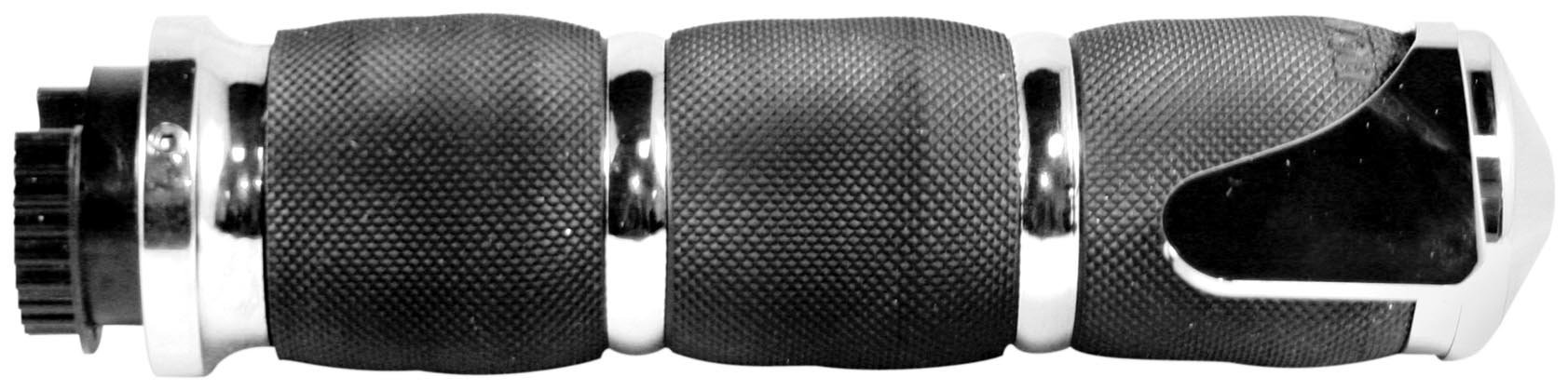 Avon Metric Cruiser Grips with Avon Boss - Air Cushioned Motorcycle Handlebars - Chrome MT-AIR-90-CH-BOSS for Harley, Honda & Yamaha Cruisers - Comfort Ride for Long Distance Touring