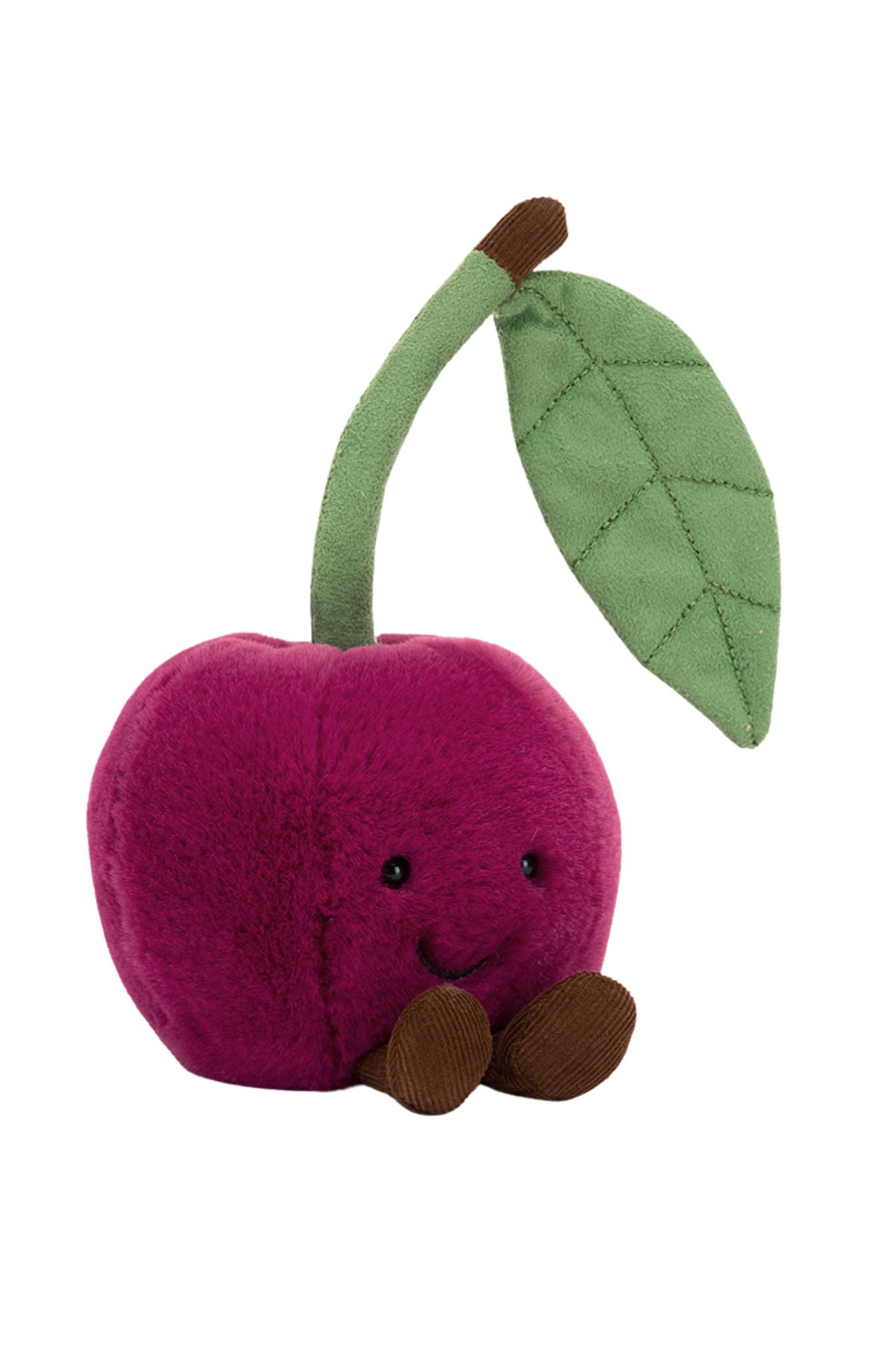 Jellycat Amuseables Cherry Plush Toy - Soft & Cute Stuffed Fruit for Kids, Home Decor, and Gift Giving