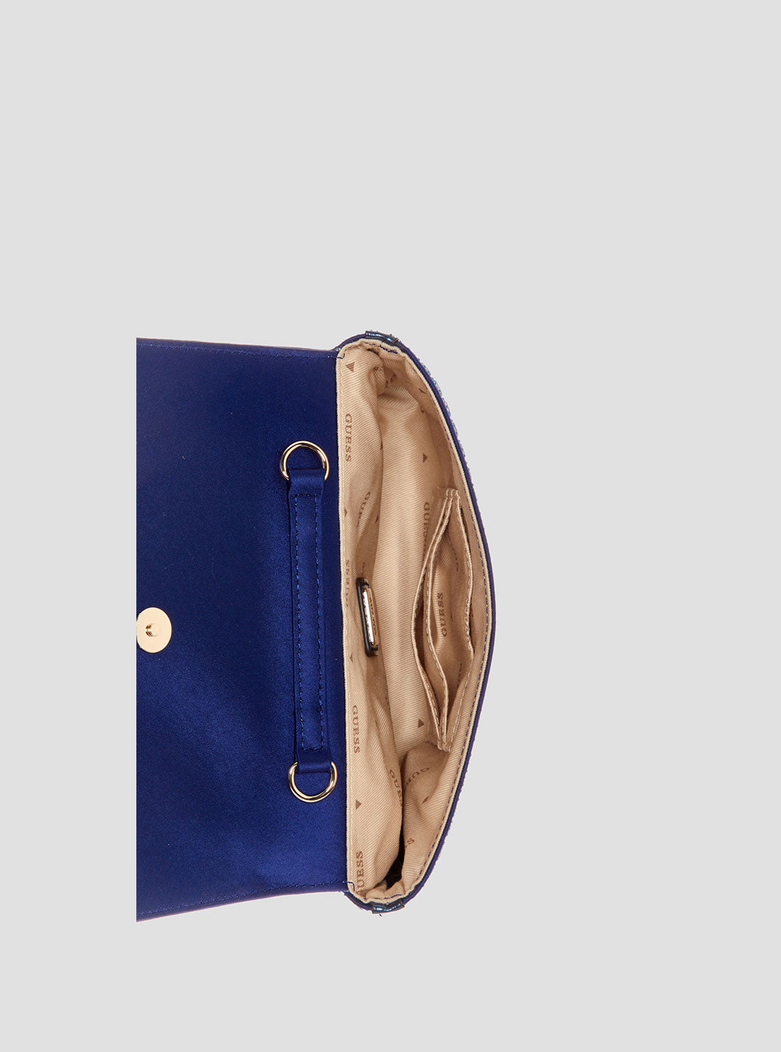 Blue Zalina Clutch Bag for Women - Elegant Evening Purse with Detachable Strap - Perfect for Parties, Weddings & Date Nights