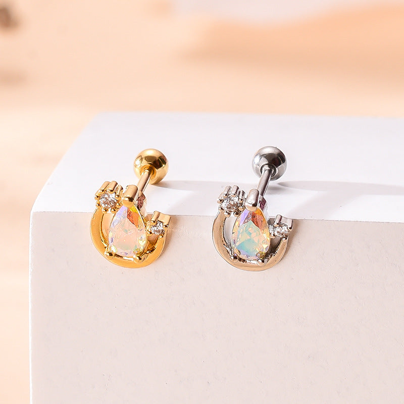 20G Moon Star Hypoallergenic Tragus Helix Studs - Surgical Steel Cartilage Earrings for Sensitive Ears | Perfect for Daily Wear, Piercing Jewelry Gift & Fashion Accessories