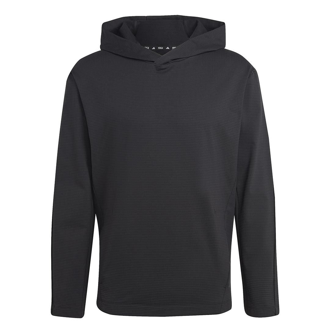 Adidas Men's Yoga Graphic Training Hoodie - Lightweight Workout Sweatshirt for Gym & Running | Comfortable Athletic Pullover for Men (IB8968)