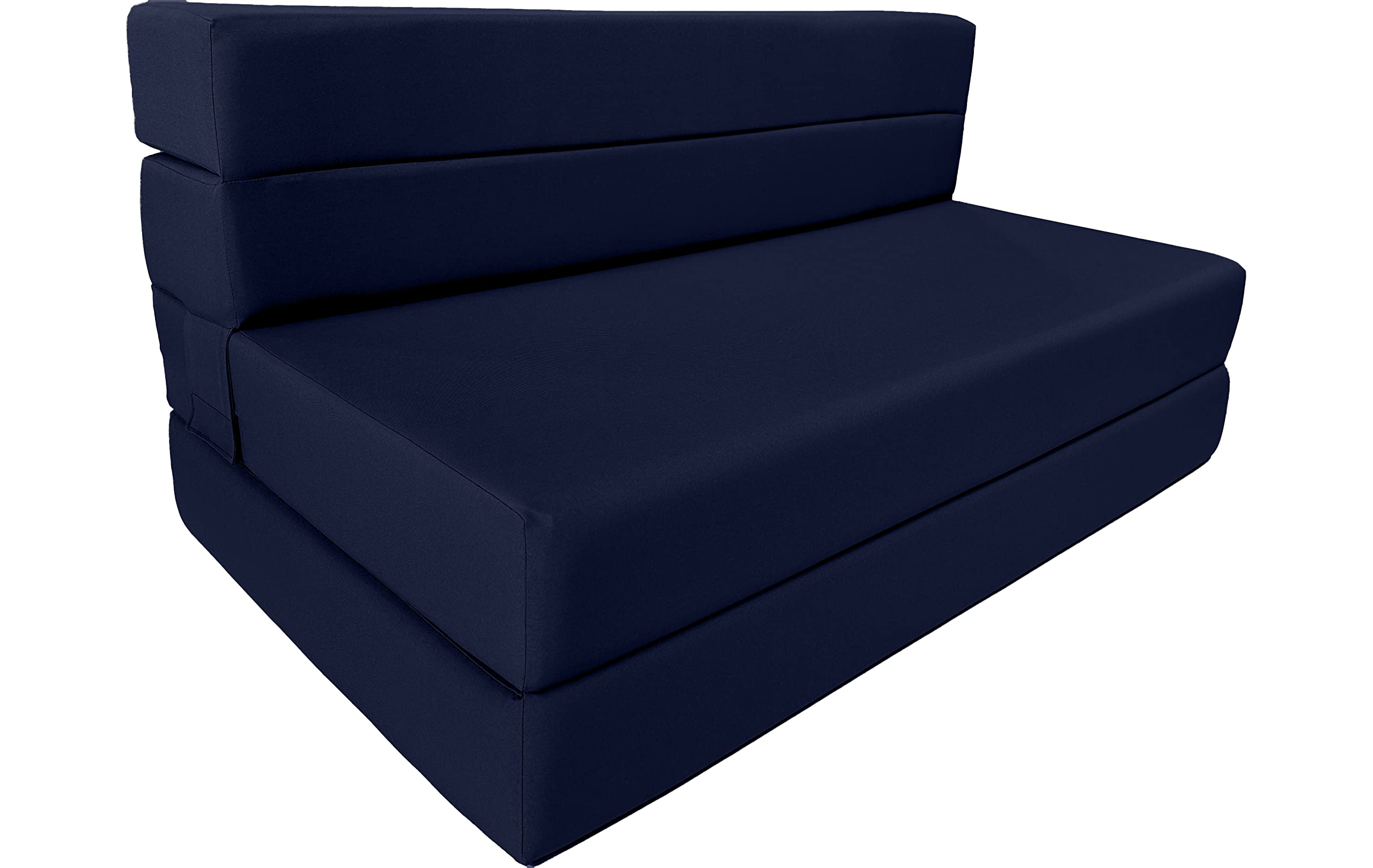 D&D Futon Furniture - Foldable Foam Mattress & Lounger Chair, Convertible Sofa Bed for Studio Apartments & Guest Rooms, Twin XL Size 80