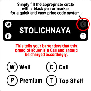 Premium Bar Speed Rail Liquor Bottle Display Labels (294 Count) - Durable Adhesive Backing for Easy Organization - Perfect for Home Bars, Restaurants & Commercial Establishments