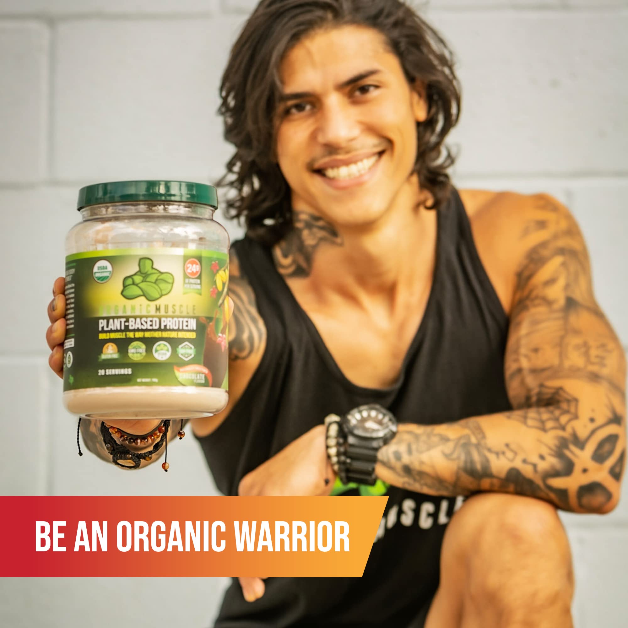 Organic Muscle Vegan Greens and Reds Superfood Powder - USDA Organic Plant-Based Superfood Blend for Energy, Focus & Immunity - Non-GMO, 30 Servings - Perfect for Smoothies, Post-Workout Recovery & Daily Wellness Boost
