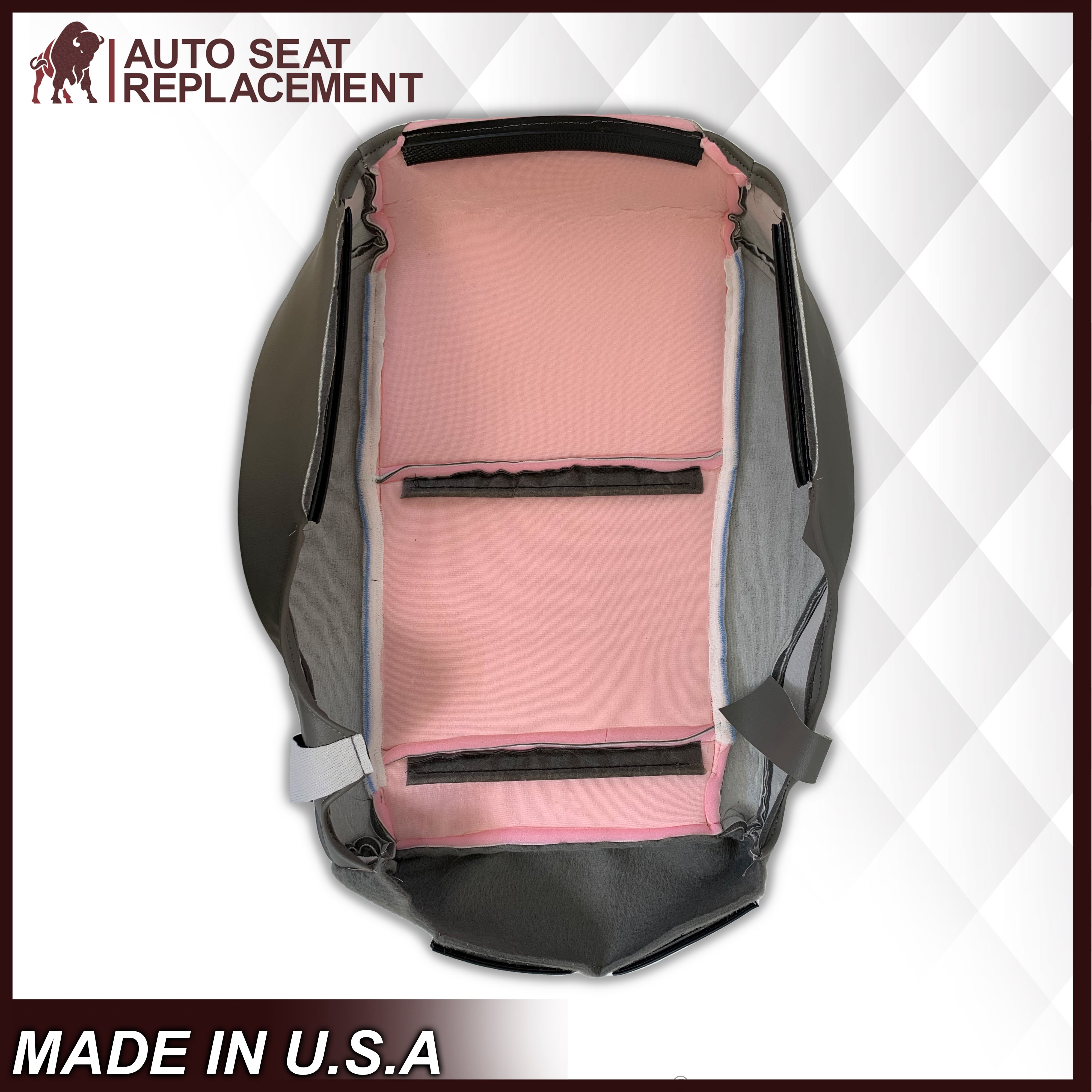 2015-2020 Ford Transit 150/250/350 Van Custom Fit Vinyl Seat Covers - Driver or Passenger Side Bottom Replacement (Gray) | Durable Protection for Work Vans & Delivery Vehicles