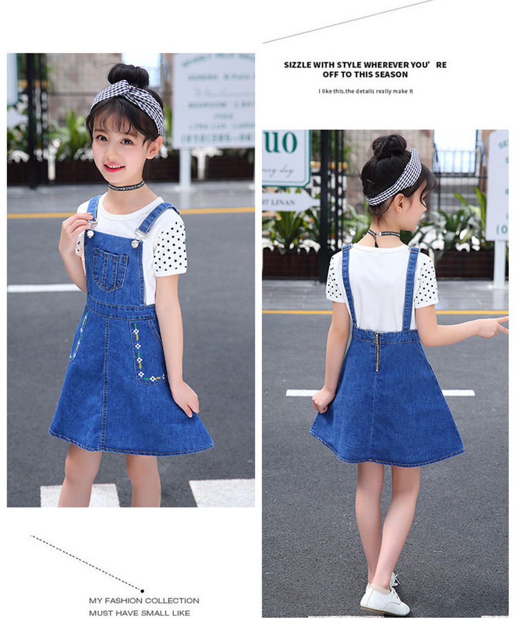 KIDSCOOL SPACE Girls Denim Skirts & Stretchy Jeans Overalls - Soft Comfortable Outfits for Toddler to Big Girls - Perfect for School, Playdates & Casual Wear