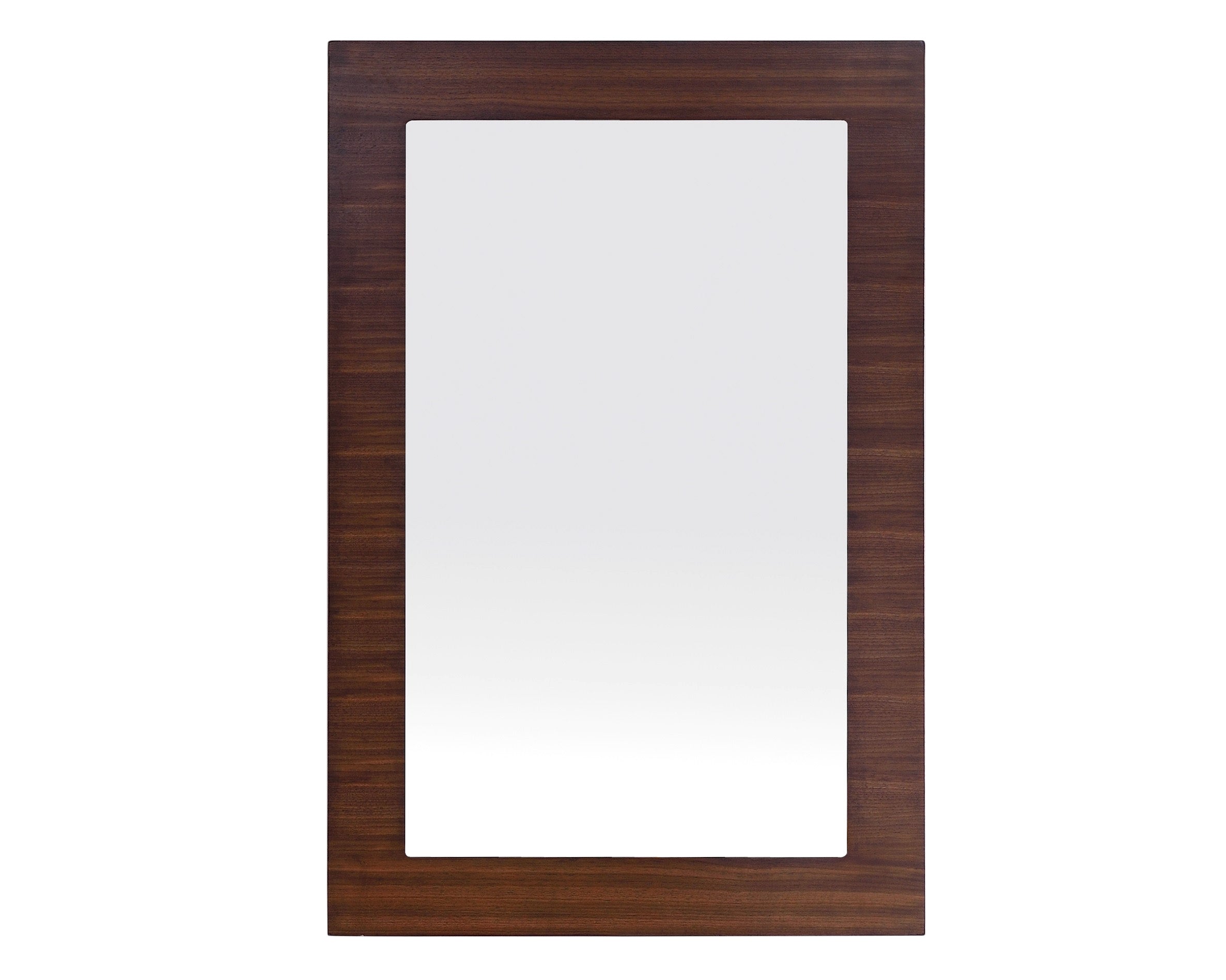 Metropolitan 30-Inch Wall Mirror - Solid American Walnut Wood Frame - Modern Bathroom, Bedroom & Entryway Decor