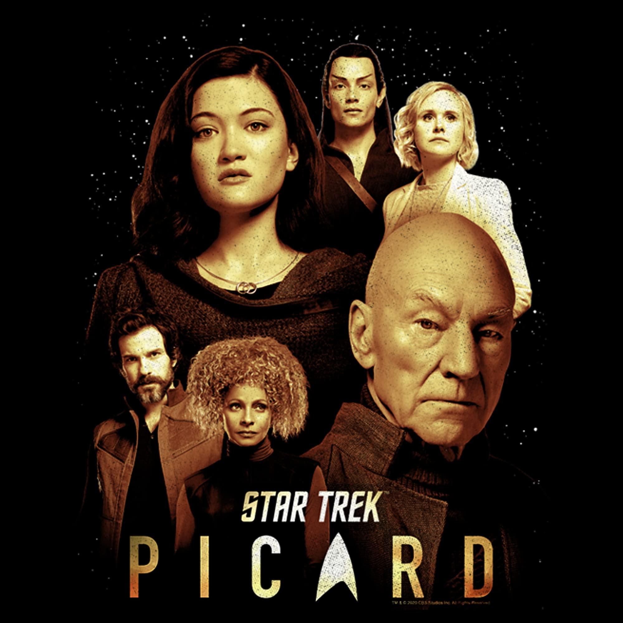 Star Trek: Picard Crew Photo Men's T-Shirt | Officially Licensed | Sci-Fi TV Show Merchandise | Perfect for Cosplay, Conventions & Trekkie Gifts