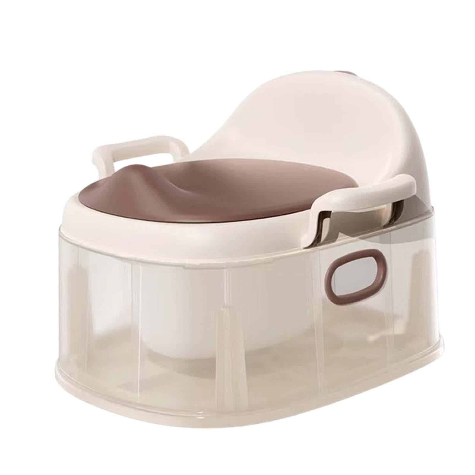 **Esquirla Kids Potty Chair - Non-Slip Toddler Training Toilet for Boys & Girls, Easy to Empty & Clean, Realistic Design, Brown - Perfect for Home, Travel & Daycare Potty Training**