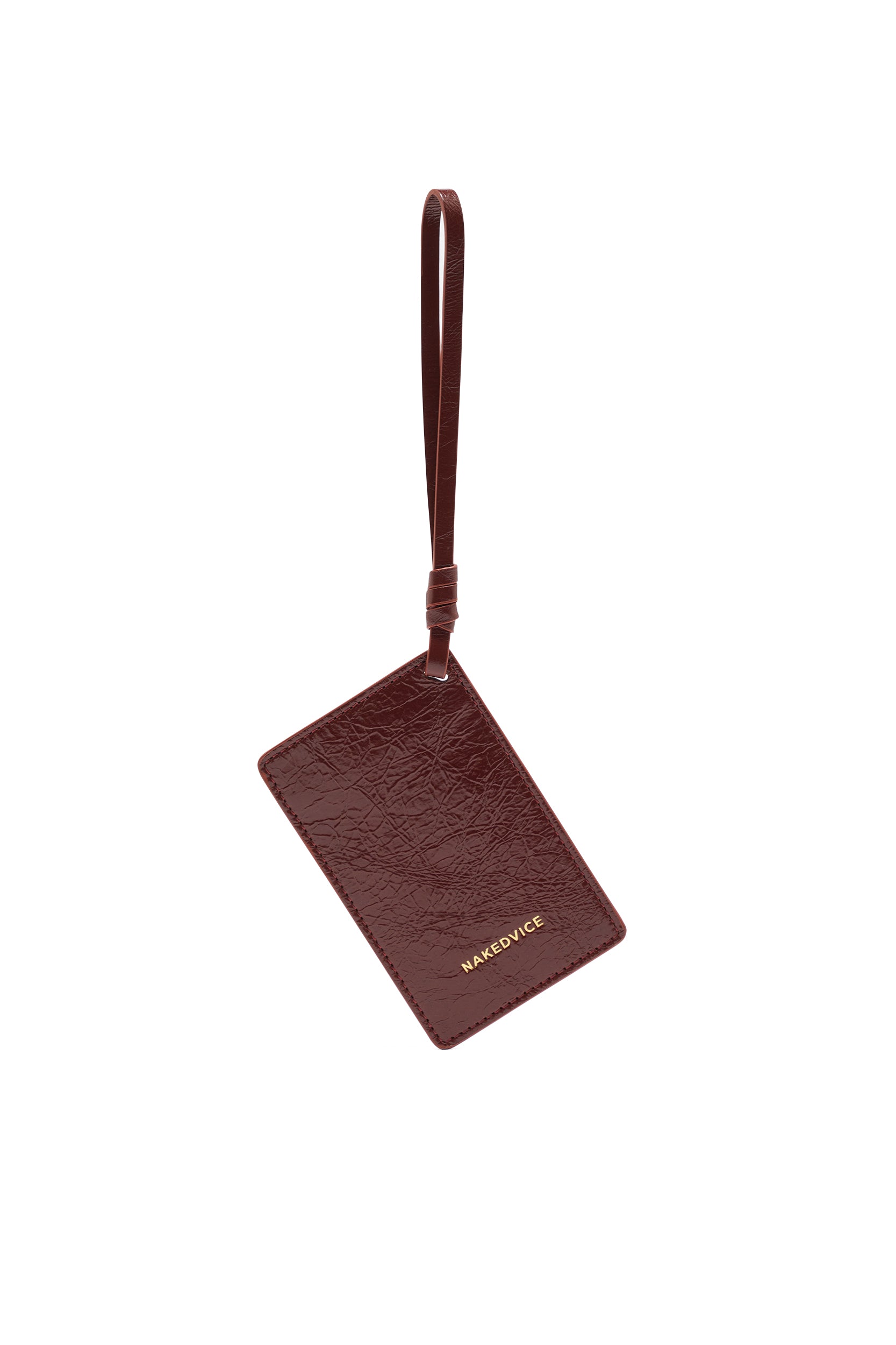 Venice Burgundy Leather Luggage Tag - Durable Travel Accessory for Suitcases, Bags & Backpacks - Perfect for Airports, Vacations & Business Trips