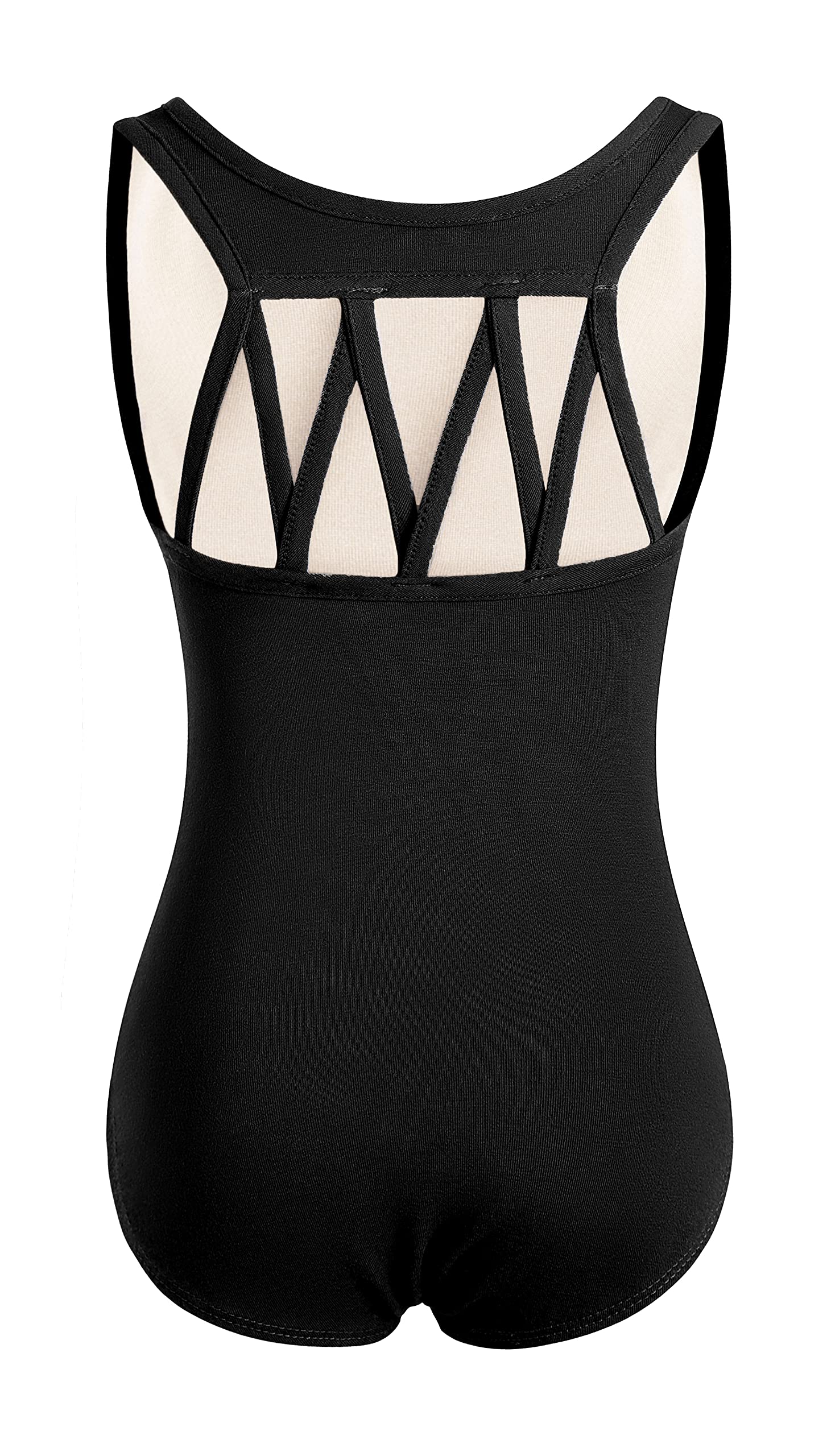 DANSHOW Girls Dance Leotards with Back M Straps - Ballet, Gymnastics & Performance Wear for Kids