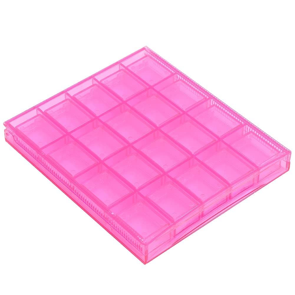 2-Pack Clear Plastic Storage Boxes - BPA-Free, Non-Toxic Organizers for Home, Salon & Beauty Supplies | Perfect for Makeup, Nail Tools & Hair Accessories Organization (Red)