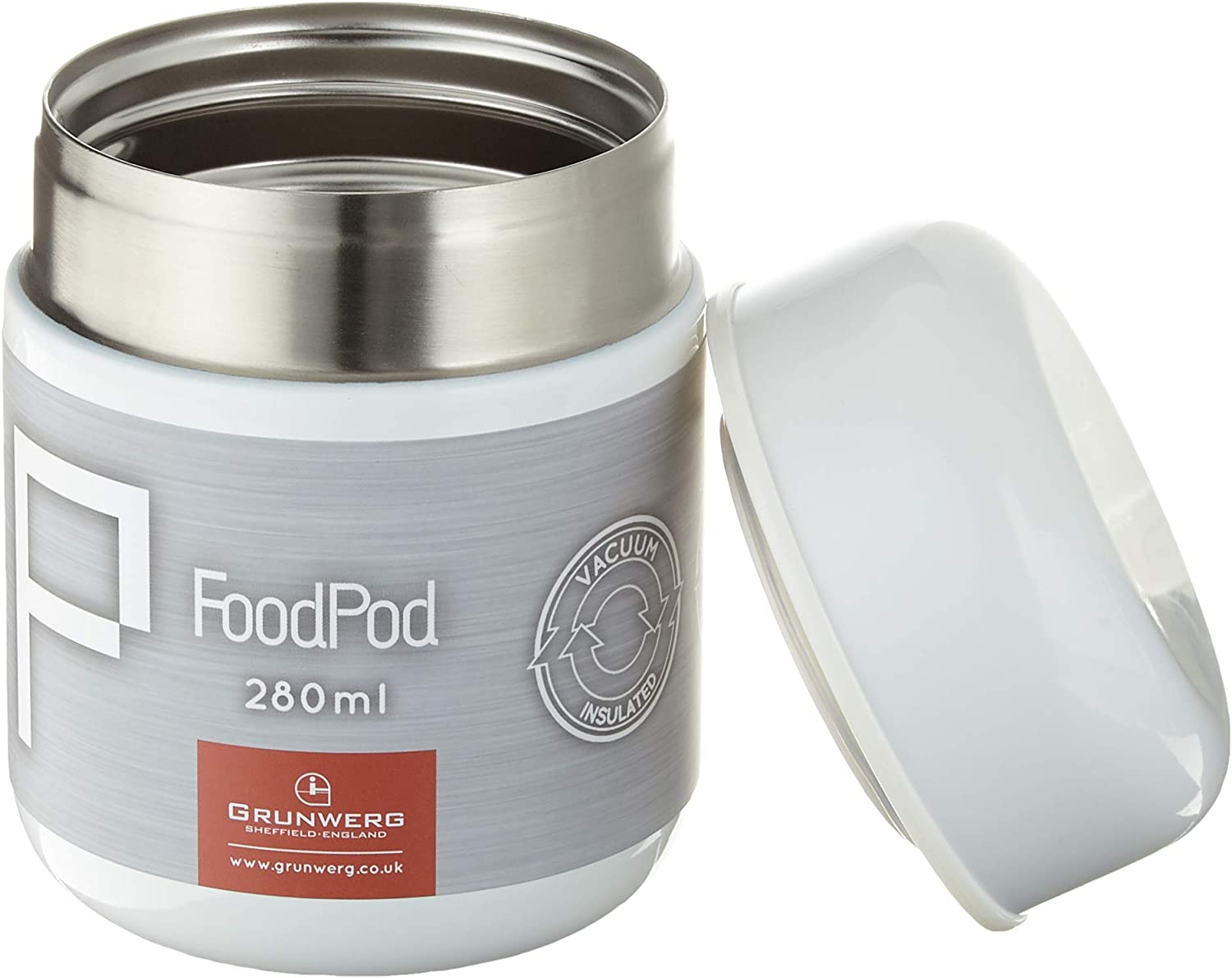 Grunwerg 280cc Food Pod - Reusable & Eco-Friendly Food Container for Meal Prep, Lunch Box, and On-the-Go Snacks - Perfect for Office, School, and Travel