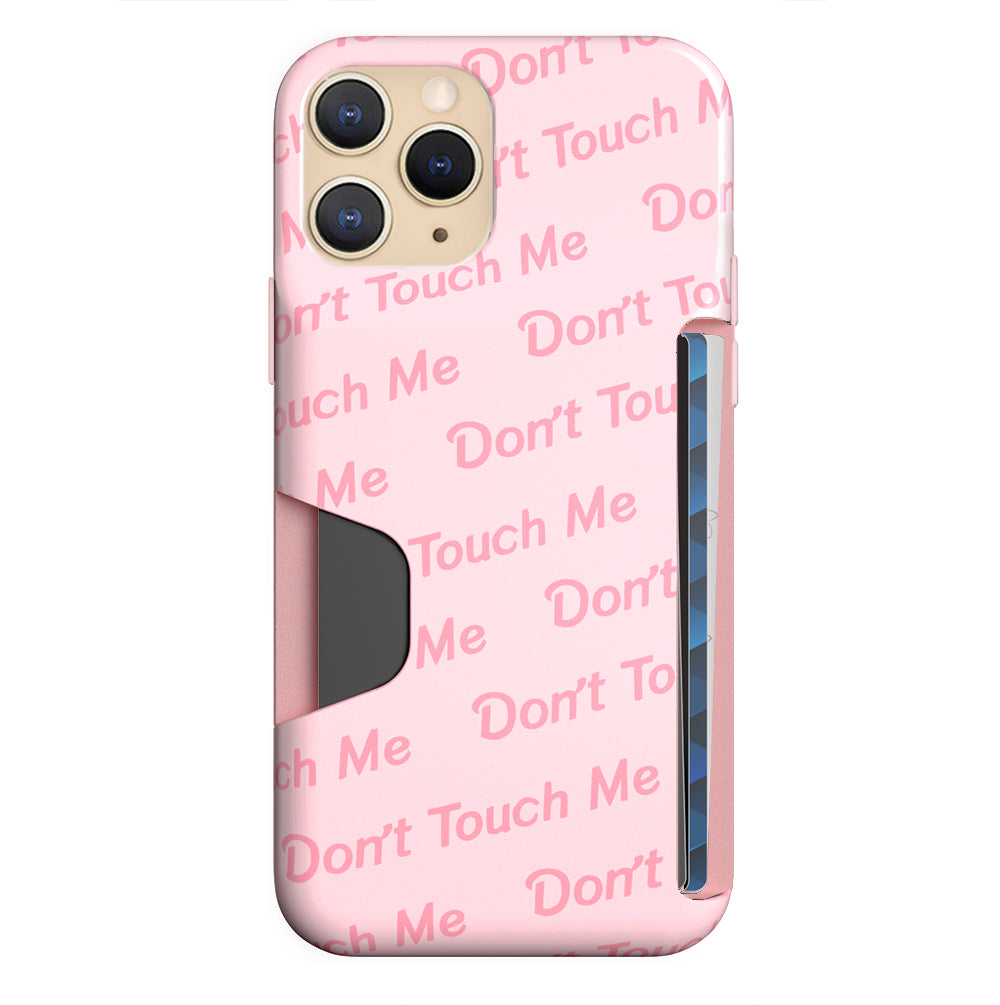 Don't Touch Me iPhone Wallet Case - Slim Protective Cover with Card Holder for iPhone 13/14/15 - Perfect for Travel, Shopping & Everyday Use