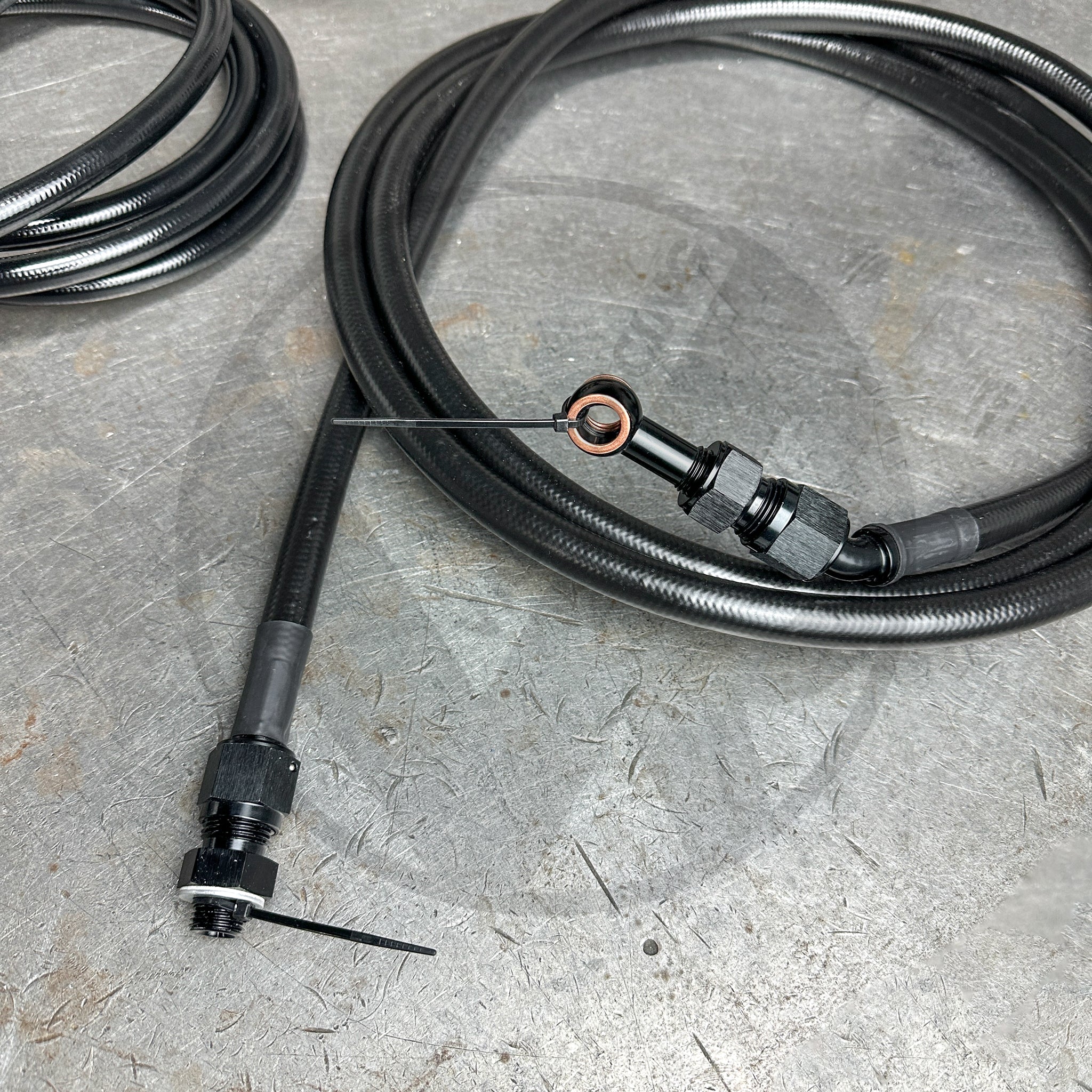 92-95 Honda Civic E85 Compatible Stainless Steel Fuel Lines Kit - 10AN Feed & 8AN Return (Black) - High Performance Fuel System Upgrade for Racing & Street Tuning