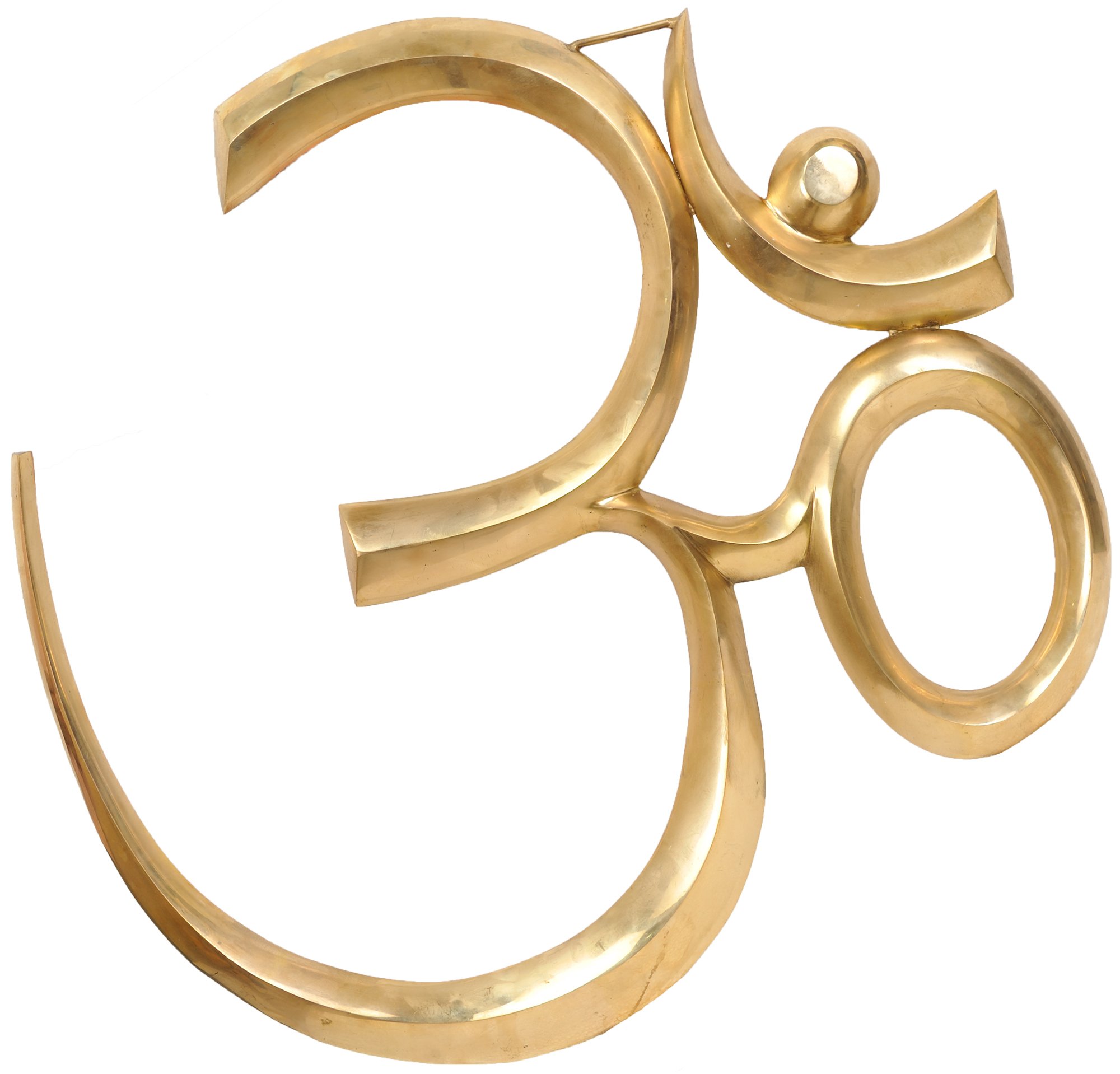 Large Om Wall Hanging - Handmade Brass Spiritual Decor for Home, Yoga Studio & Meditation Space - Perfect for Wall Art & Spiritual Gifts