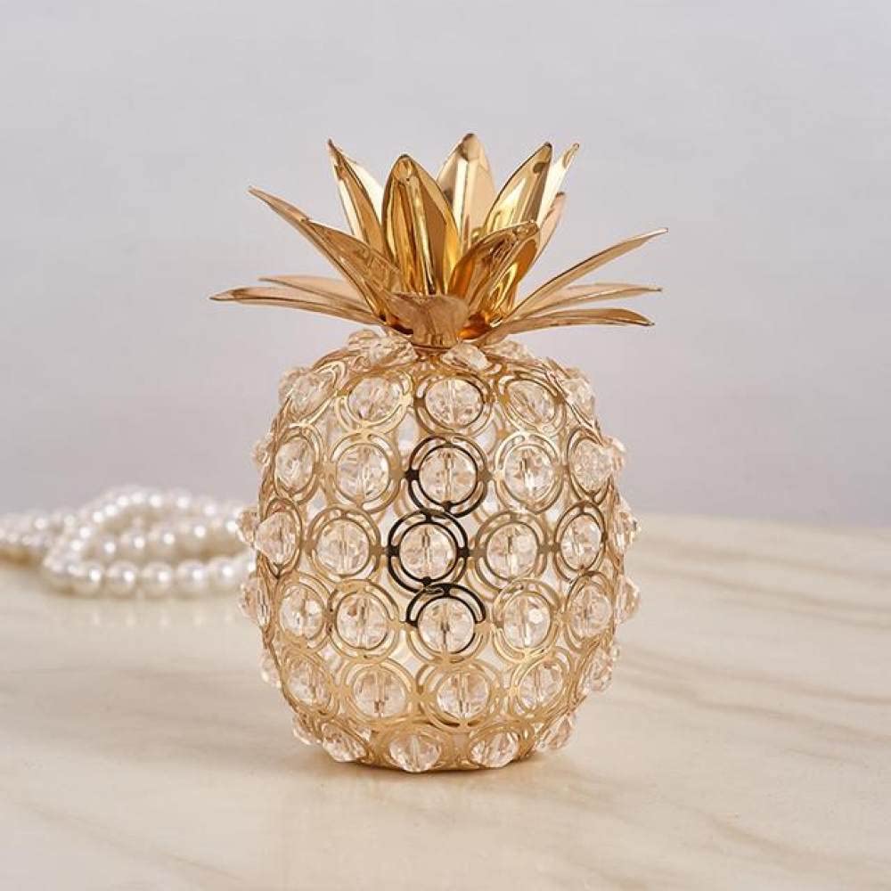 Crystal Pineapple Fruit Statue Ornament - Elegant Home & Office Decor for Gifts, Feng Shui, and Tropical Theme Parties