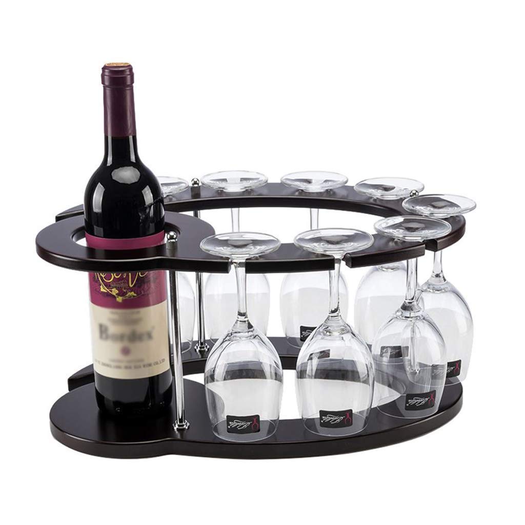 FCXBQ Wooden Wine Rack - 12 Bottle Hanging Wall Mount Wine Glass Holder, Rustic Home Bar Decor for Kitchen, Dining Room & Living Room - Perfect for Wine Storage & Display